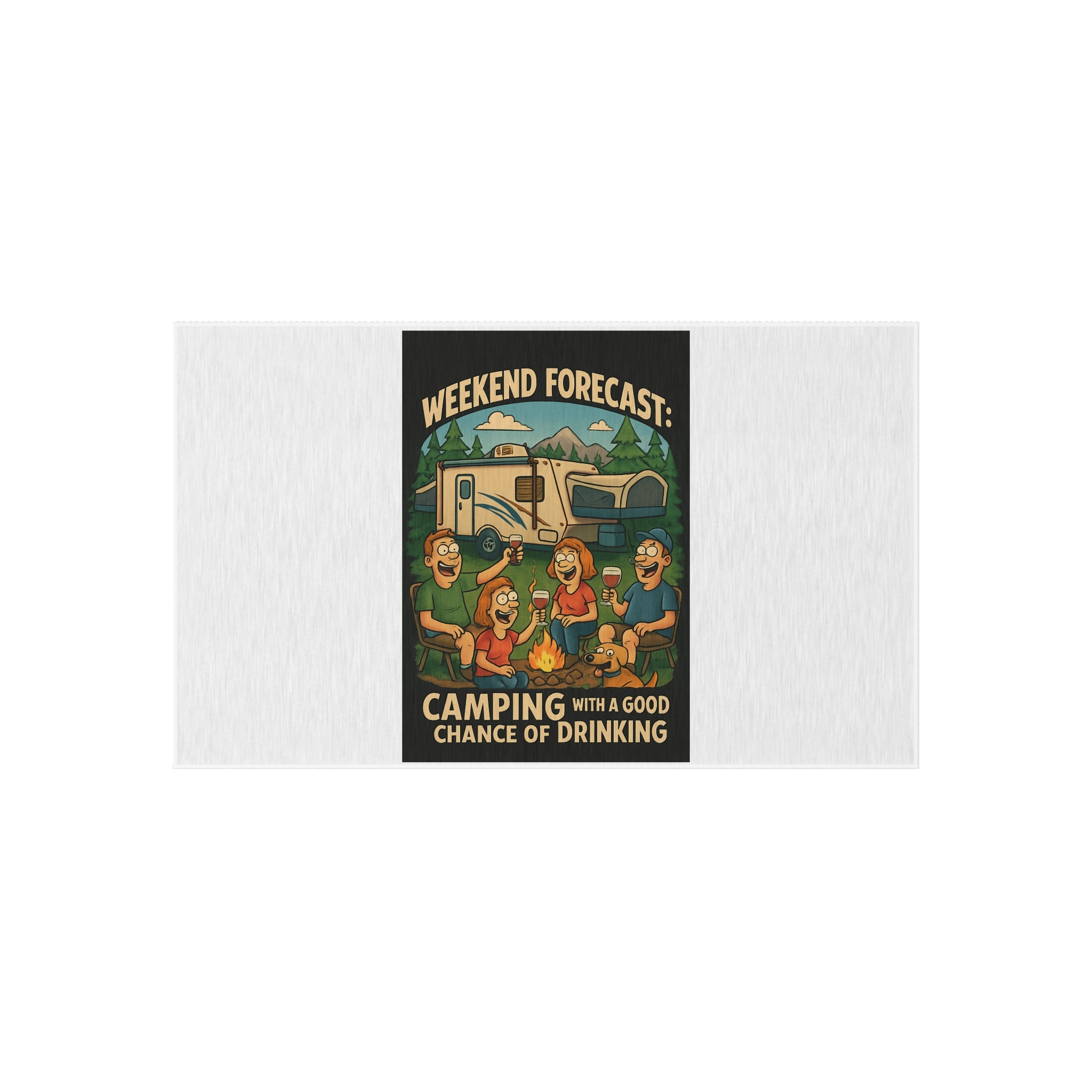 Camping Outdoor Rug with Fun Design, Picnic Mat, Patio Decor, Boho Style, Home & Garden Gift
