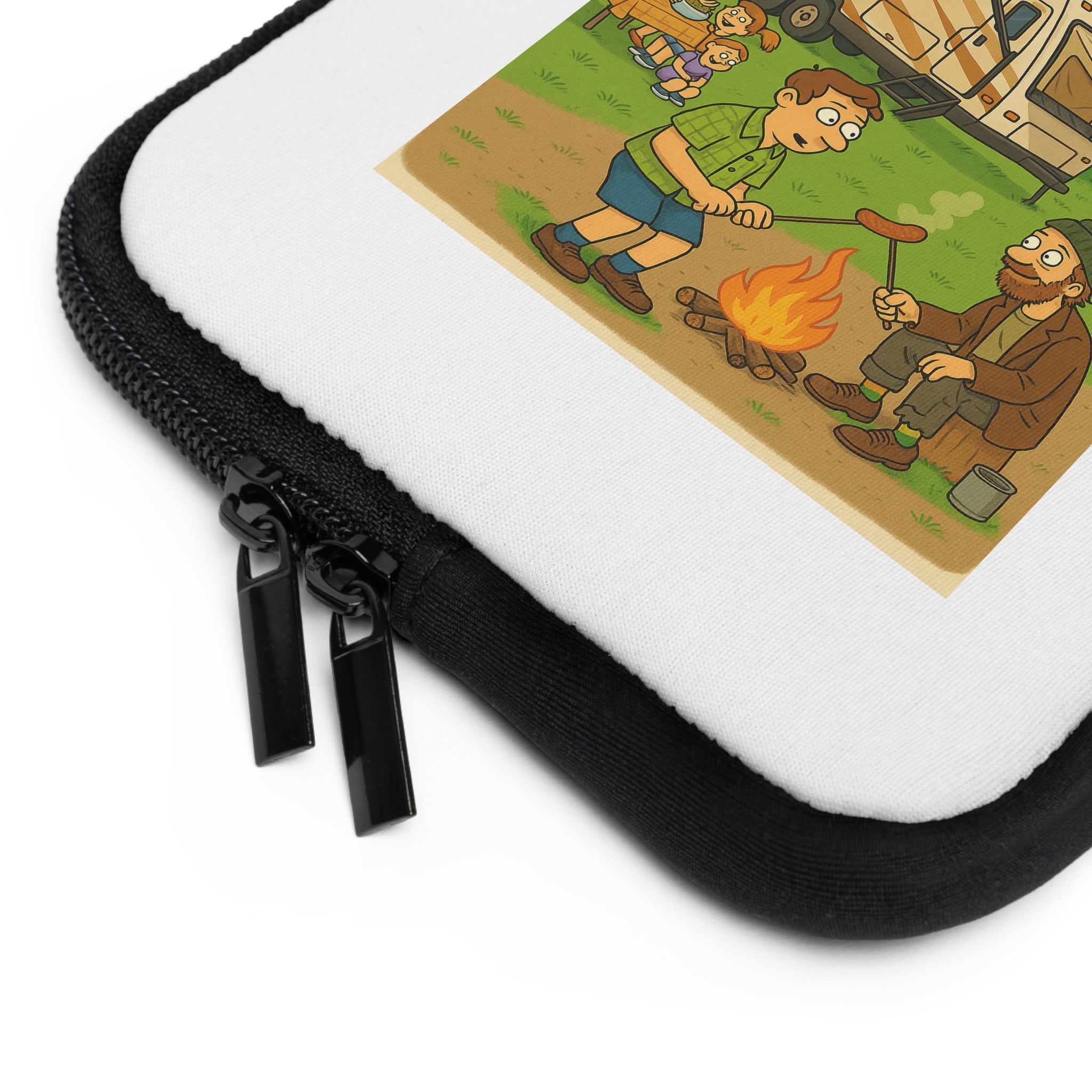Camping Adventure Laptop Sleeve - Fun Outdoor Design, Computer Case for Nature Lovers, Gift for Campers, Unique Accessories