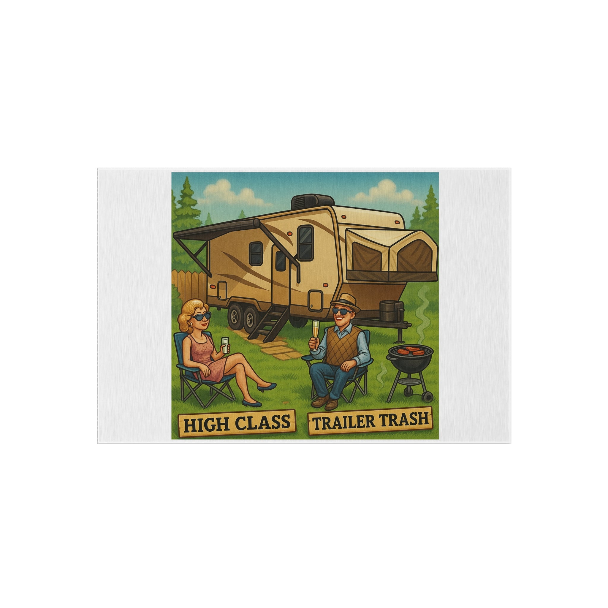 Fun High Class Trailer Trash Outdoor Rug