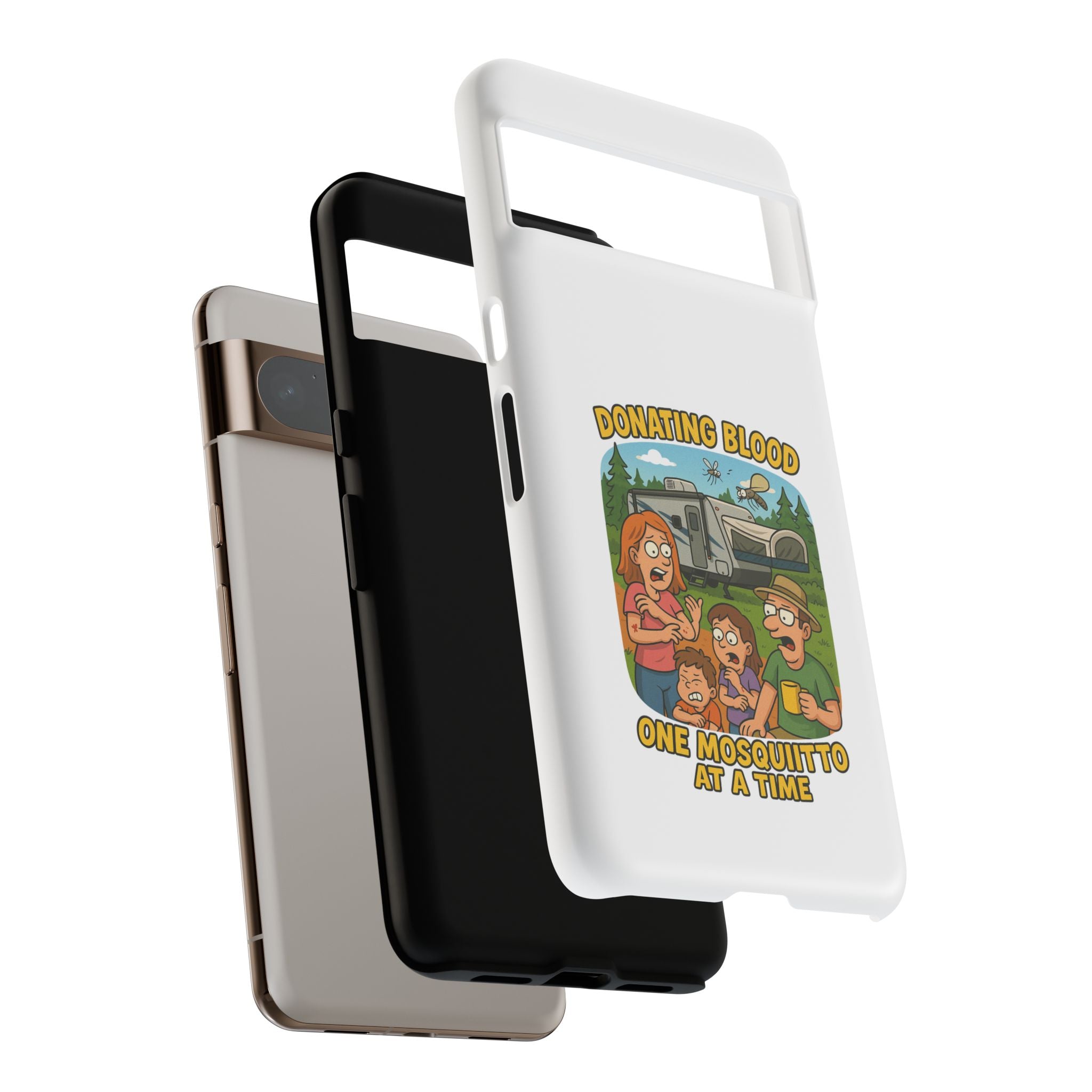 Humorous Phone Case - Donating Blood Mosquito Design, Funny Gift for Nurses, Outdoor Lovers, Eco-Friendly Gift, Summer Fun