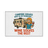 Camping Themed Floor Mat - 'Camping Solves... Wine Solves the Rest', Outdoor Decor, RV Accessories, Gift for Campers, Wine Lovers