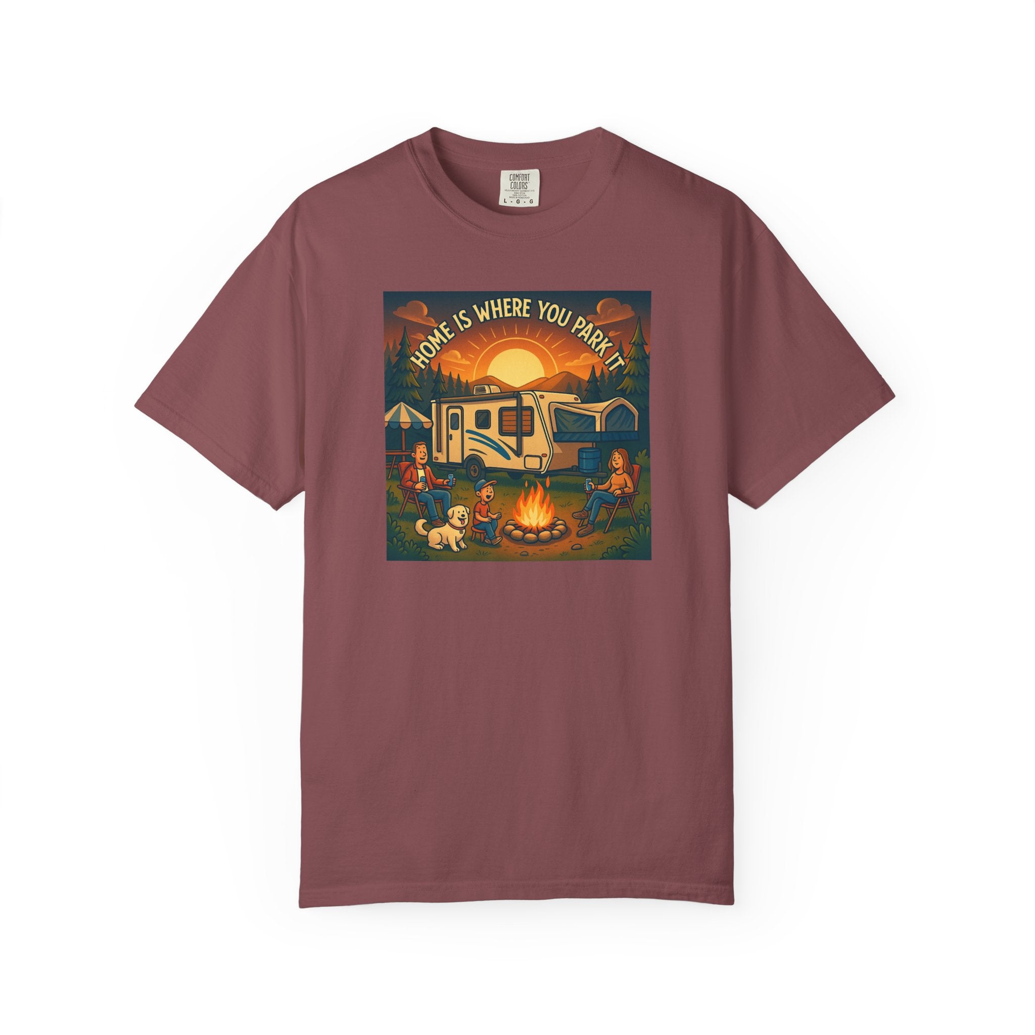 Adventure T-Shirt: "Home Is Where You Park" Camping Vibes