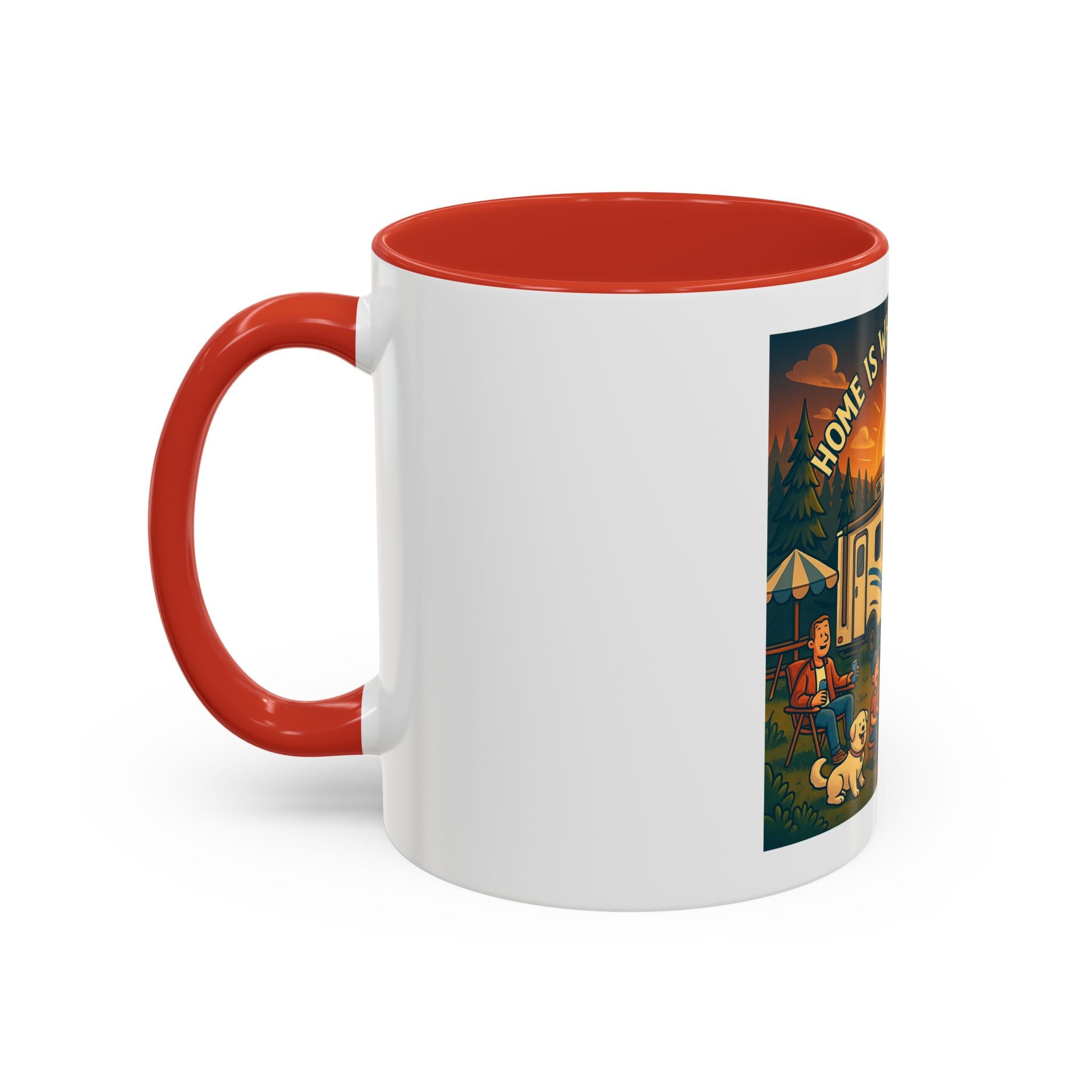Camping Coffee Mug, Home is Where You Park It, RV Life Mug, Adventure Gift, Outdoor Enthusiast Drinkware