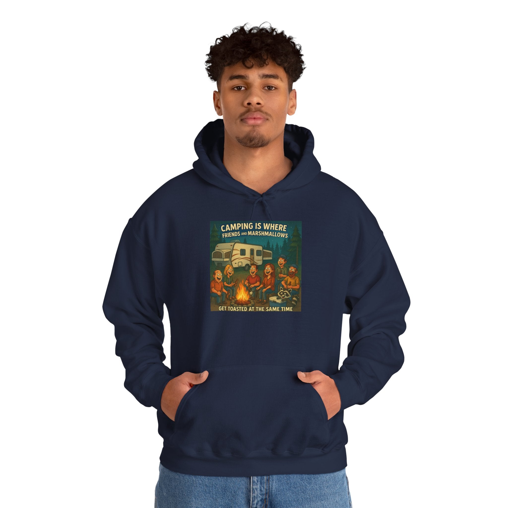 Vintage Camping Unisex Hooded Sweatshirt - Cozy Outdoor Lover Gift, Great for Campfire Nights, Adventure Apparel