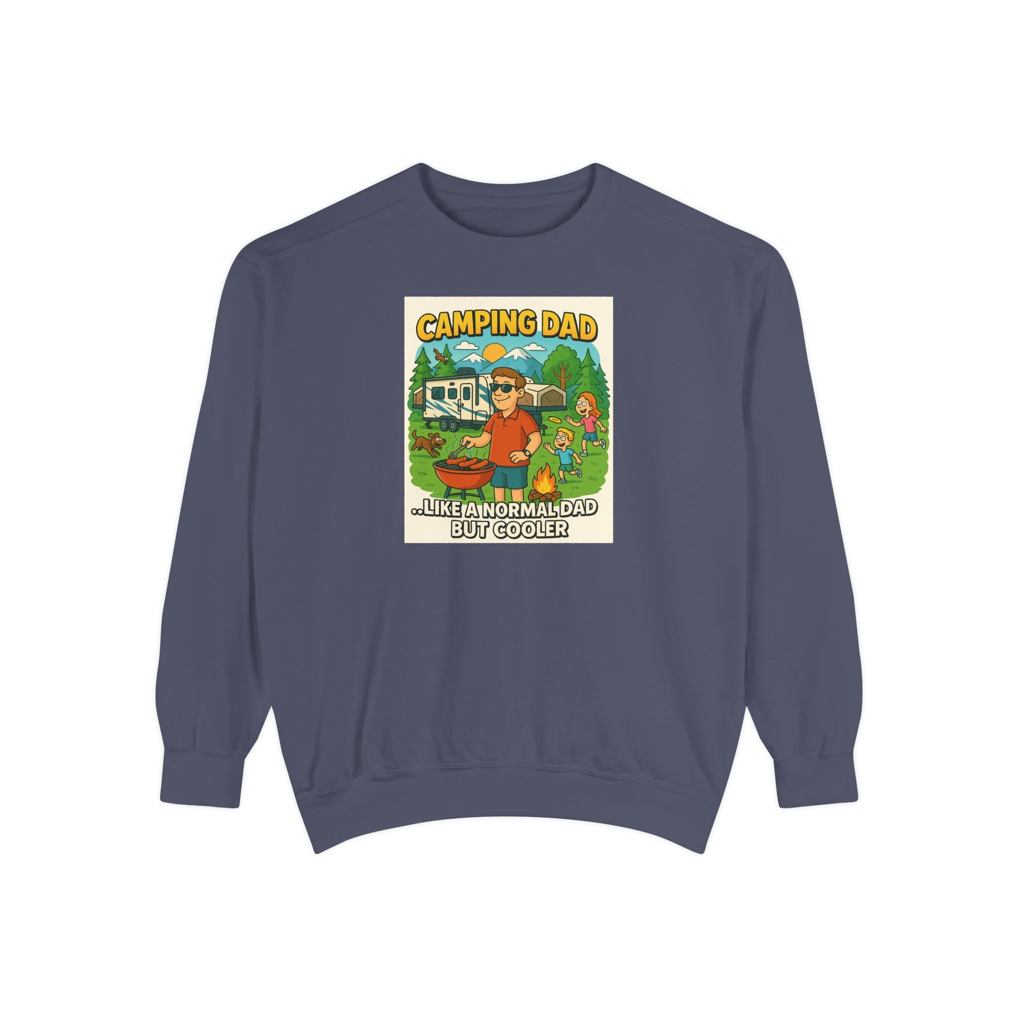 Camping Dad Unisex Garment-Dyed Sweatshirt