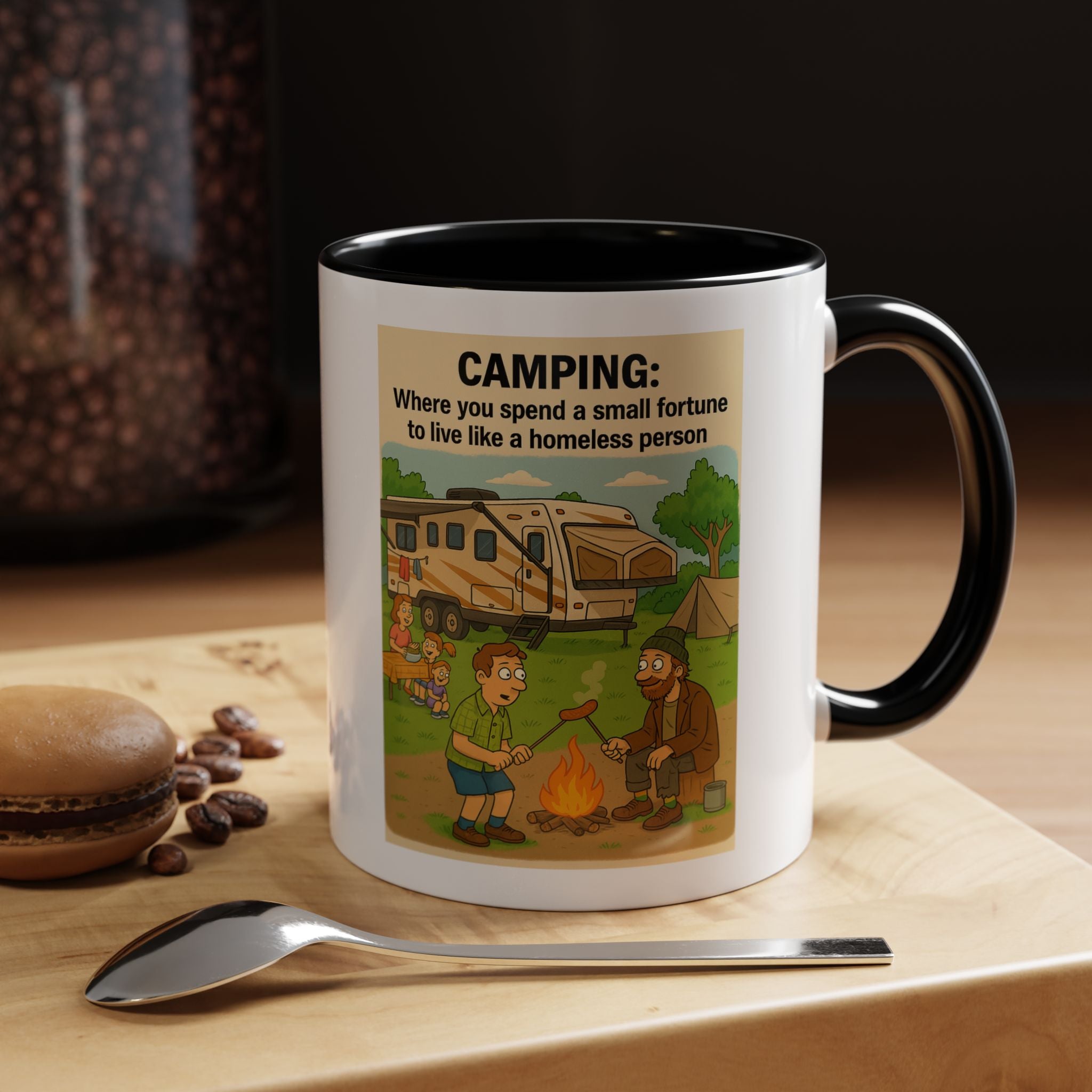 Camping Humor Coffee Mug, Hilarious Campfire Gift, Funny Mug for Outdoors Lovers, Adventure Lover's Coffee Cup, Unique Camping Present