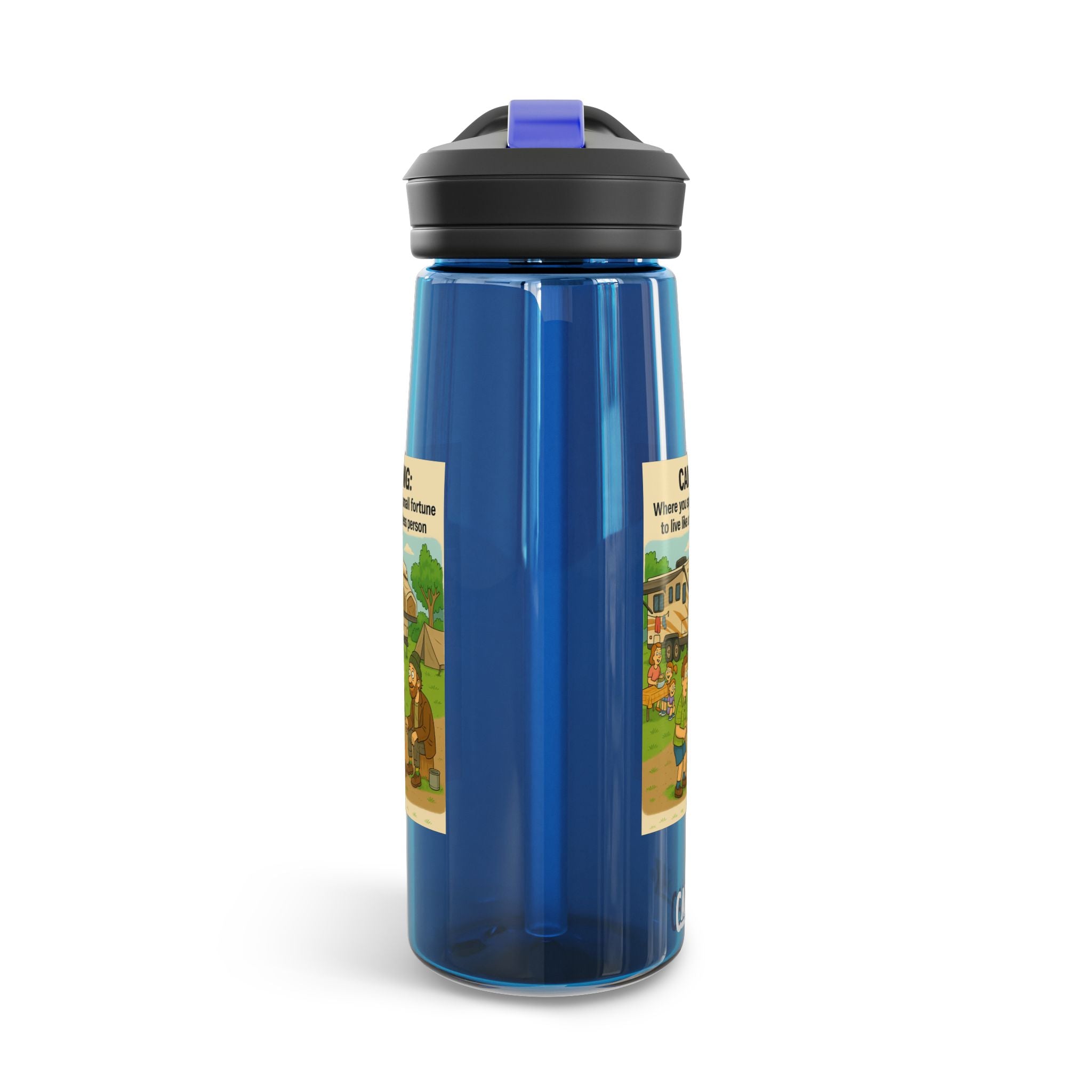 Camping Water Bottle, Funny Outdoor Gift, Hiking Hydration, Adventure Accessory, Eco-friendly Drinkware