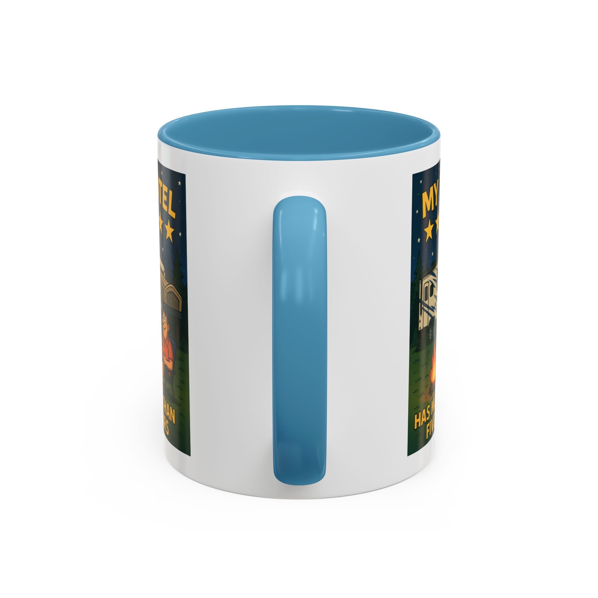 Camping-Themed Accent Coffee Mug | Perfect for RV Lovers, Campers, Travelers, Cozy Nights, Outdoor Adventures, Unique Gift Ideas
