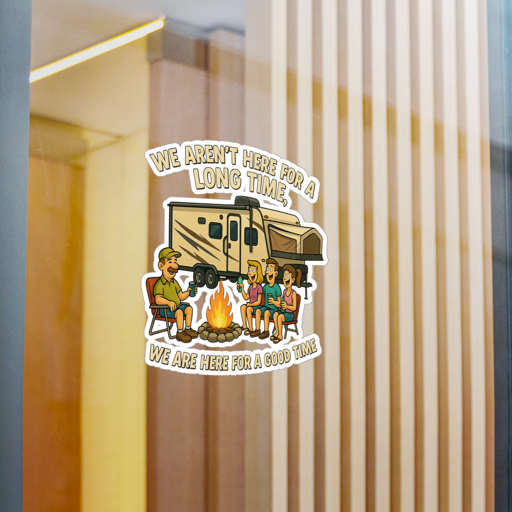 Camping Adventure Kiss-Cut Vinyl Decals - Fun RV Life Stickers