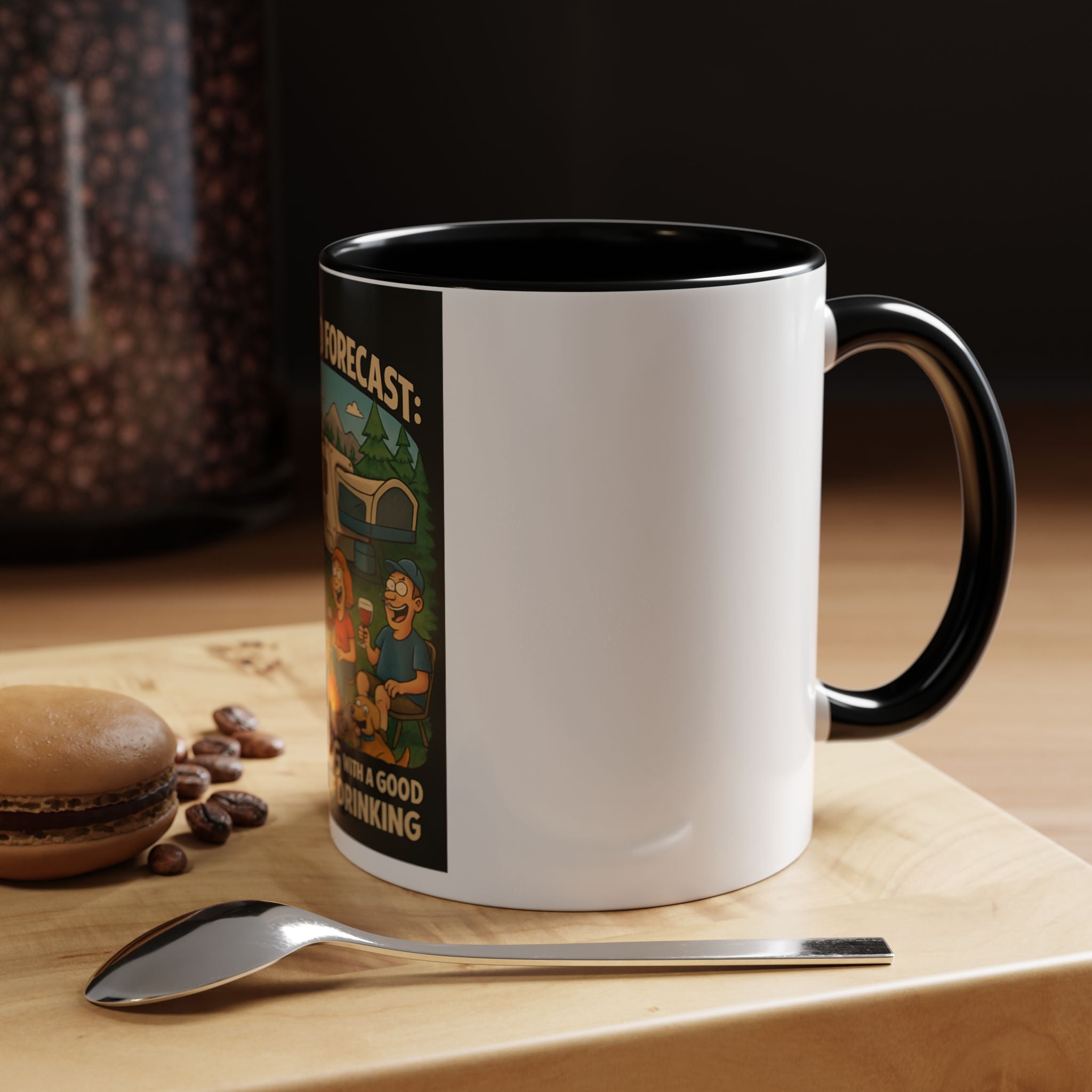 Camping Forecast Coffee Mug | Outdoor Adventure Gift | Funny Camper Mug | Gift for Campers | Camping Enthusiast Decor