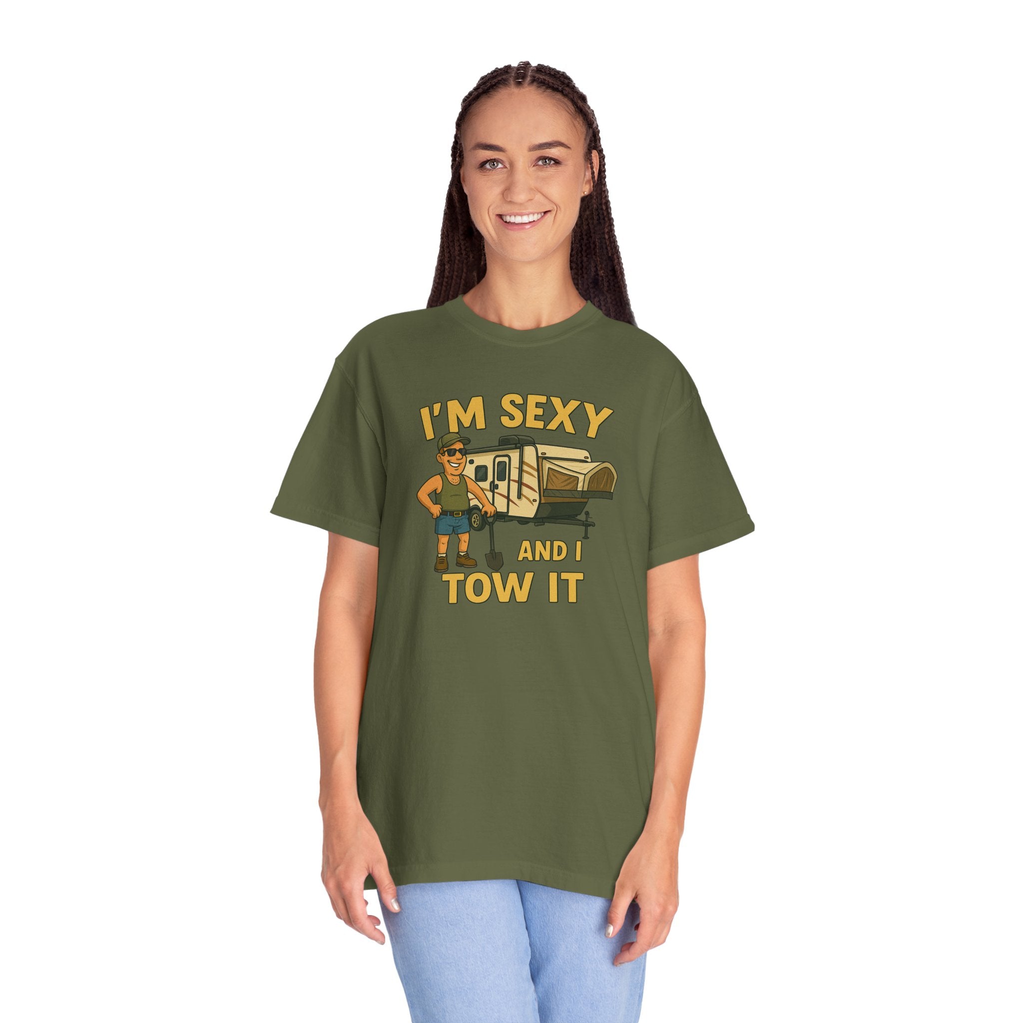 Playful Camping T-Shirt, I'm Sexy and I Tow It Tee, Unisex Outdoor Shirt, Funny Gift for RV Lovers, Travel T-Shirt, Casual Summer Wear