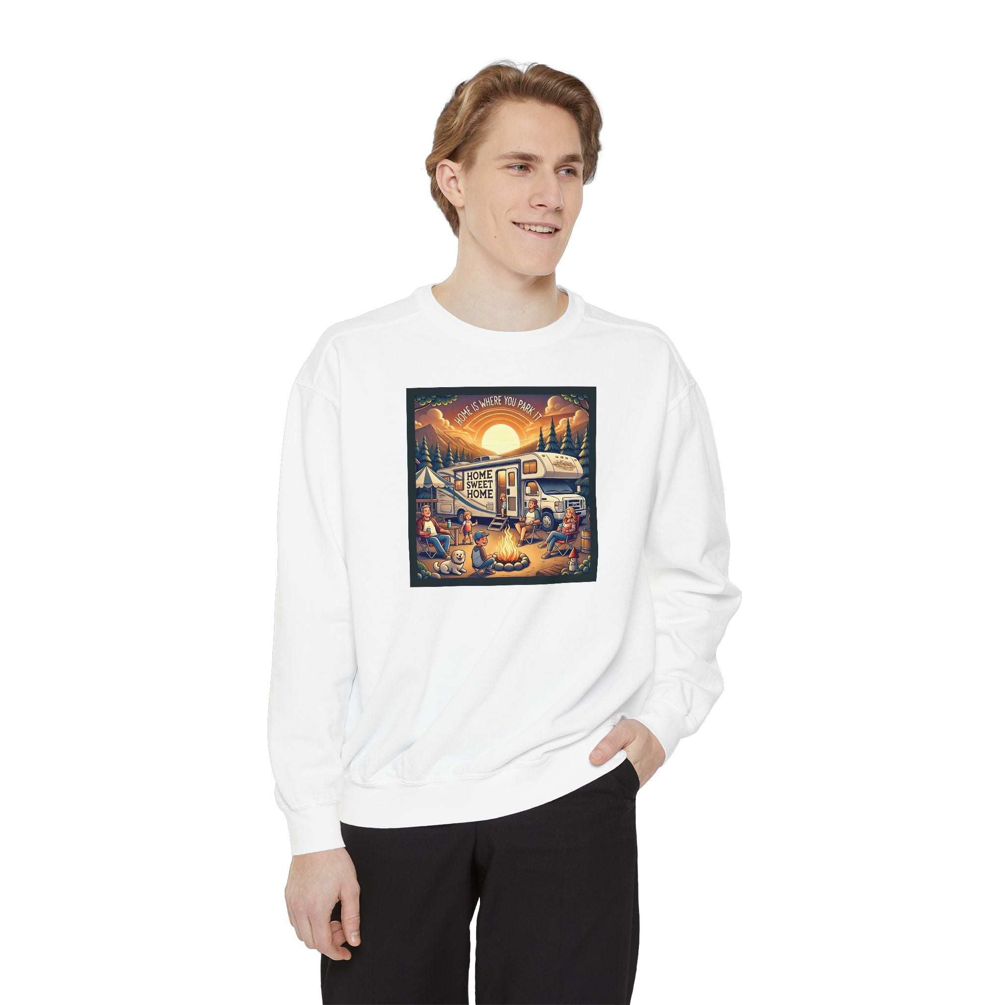 Garment-Dyed Sweatshirt - Home is where you park it