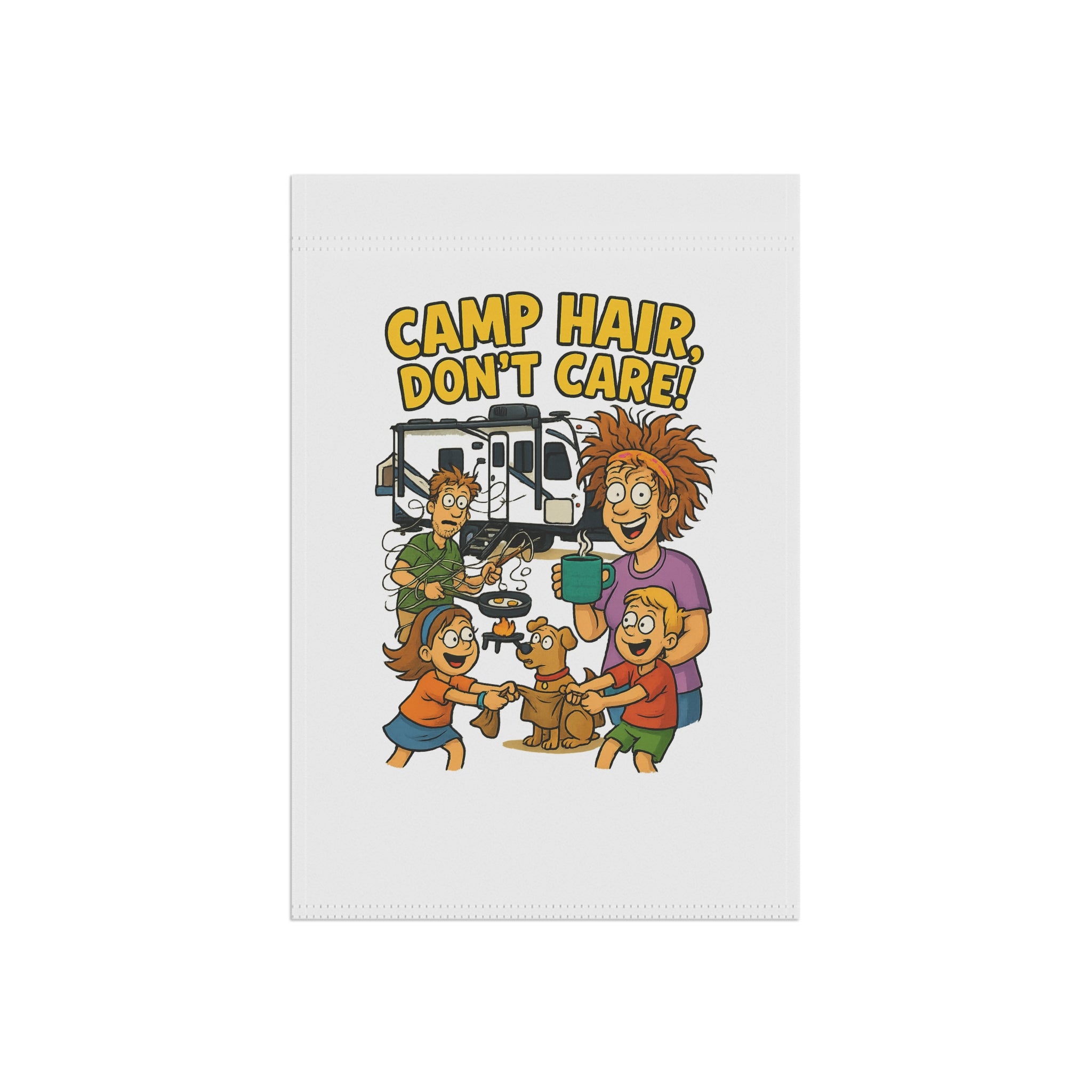 Fun Camp Banner, Gardening Decor, Outdoor Celebration Flag, Family Camping Decoration, Summer Garden Sign