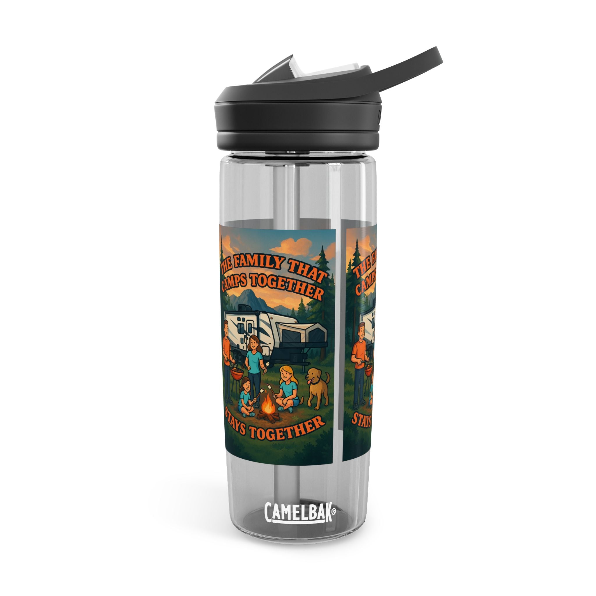 Family Camping Water Bottle, Outdoor Hydration Bottle, Eco-Friendly Gift, Adventure Accessory, Summer Camp Essential, Picnic Gear