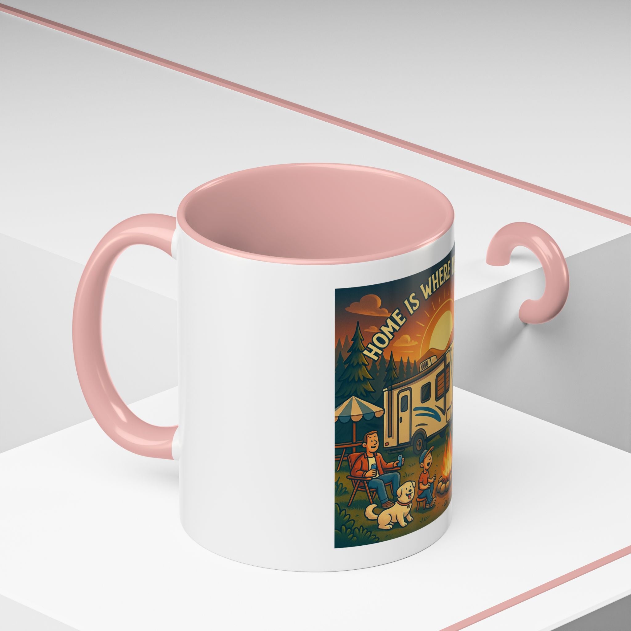 Camping Coffee Mug, Home is Where You Park It, RV Life Mug, Adventure Gift, Outdoor Enthusiast Drinkware