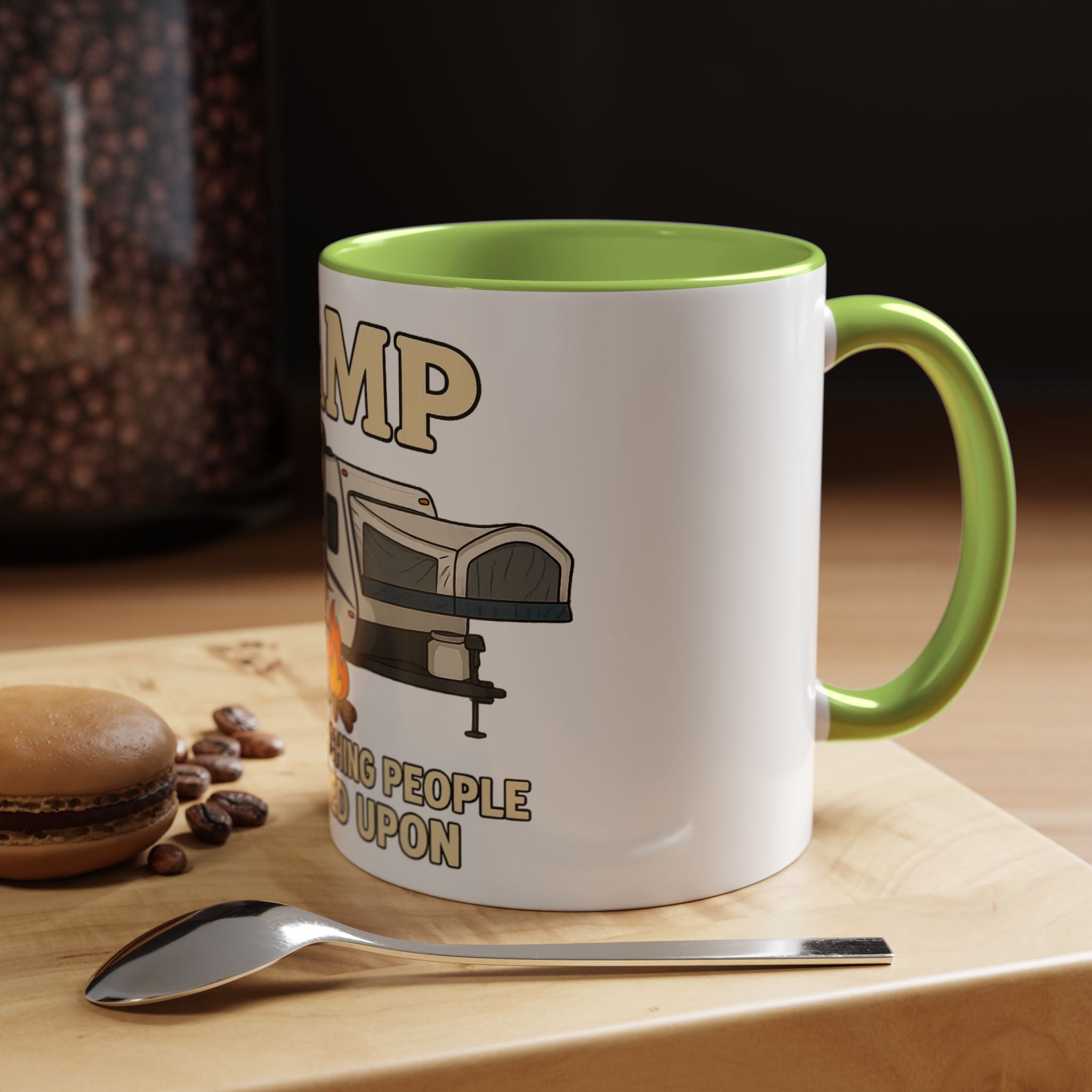 Camping Humor Coffee Mug - I Camp Because Punching People is Frowned Upon
