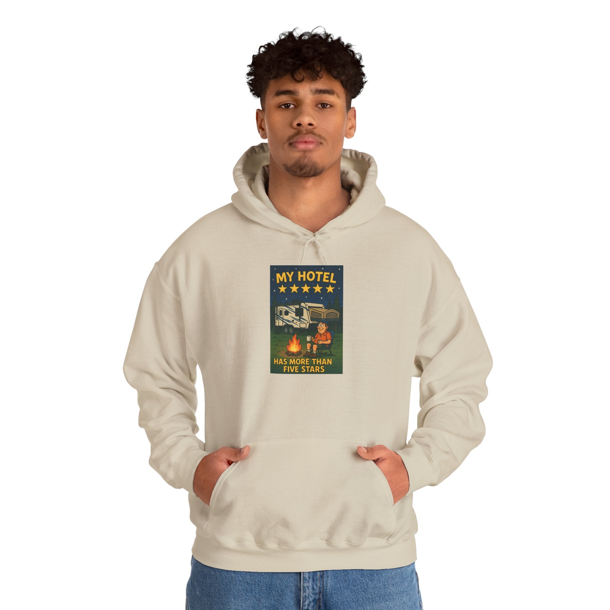 Cozy Camping Hoodie - My Hotel, Outdoor Adventure Apparel, Travel Gift, Nature Lovers Sweatshirt, Camping Gear