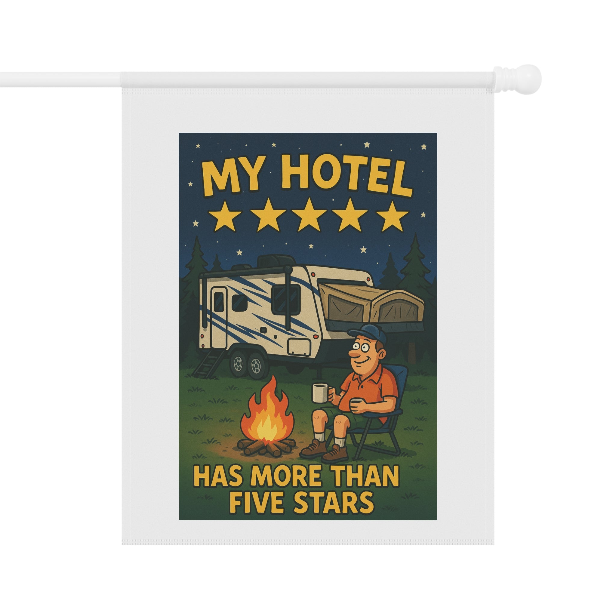 Camping Home Banner, RV Decor, Outdoor Garden Sign, Travel Enthusiast Gift, Camping Flag, Fire Pit Decor