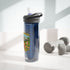 Fun Cartoon Water Bottle, Quirky Drinkware, Motivational Hydration, Eco-Friendly Gift, Ideal for Campers, Perfect for Summer, Donation Theme