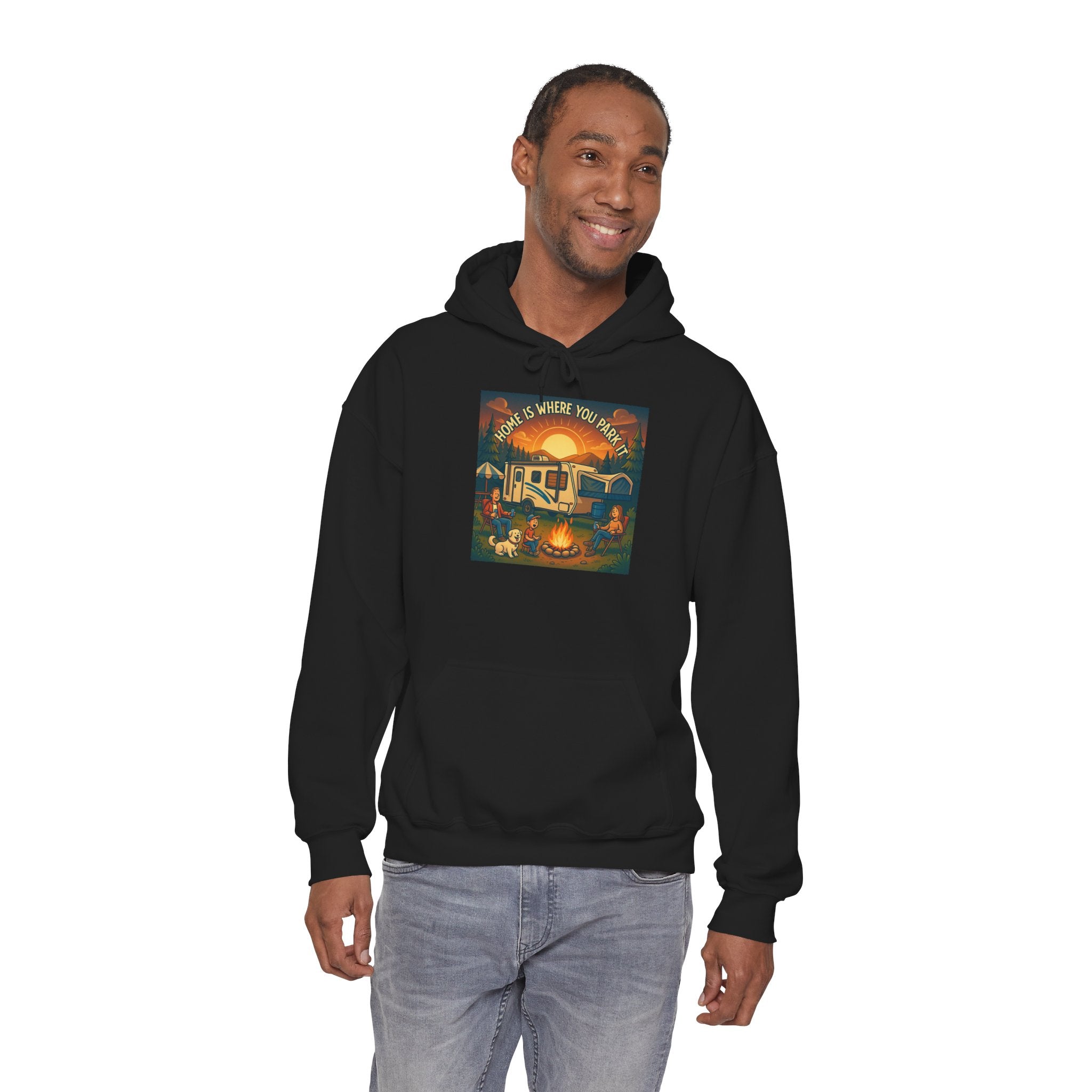 Cozy Campfire Vibes Hoodie, Unisex Sweatshirt for Camp Lovers, Autumn Apparel, Outdoor Adventure Gift, Family Get-Together