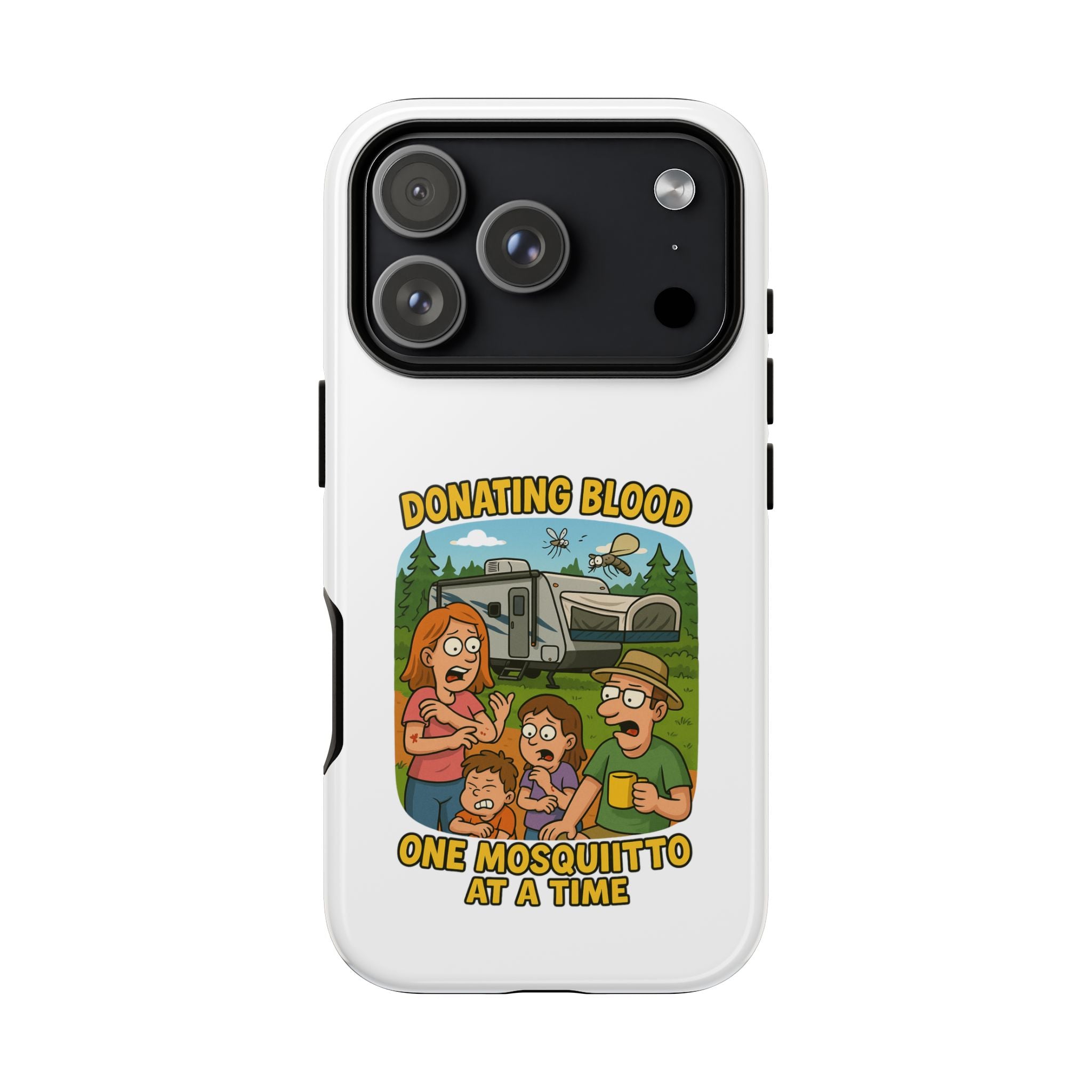 Humorous Phone Case - Donating Blood Mosquito Design, Funny Gift for Nurses, Outdoor Lovers, Eco-Friendly Gift, Summer Fun