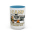 Camping Humor Coffee Mug - I Camp Because Punching People is Frowned Upon