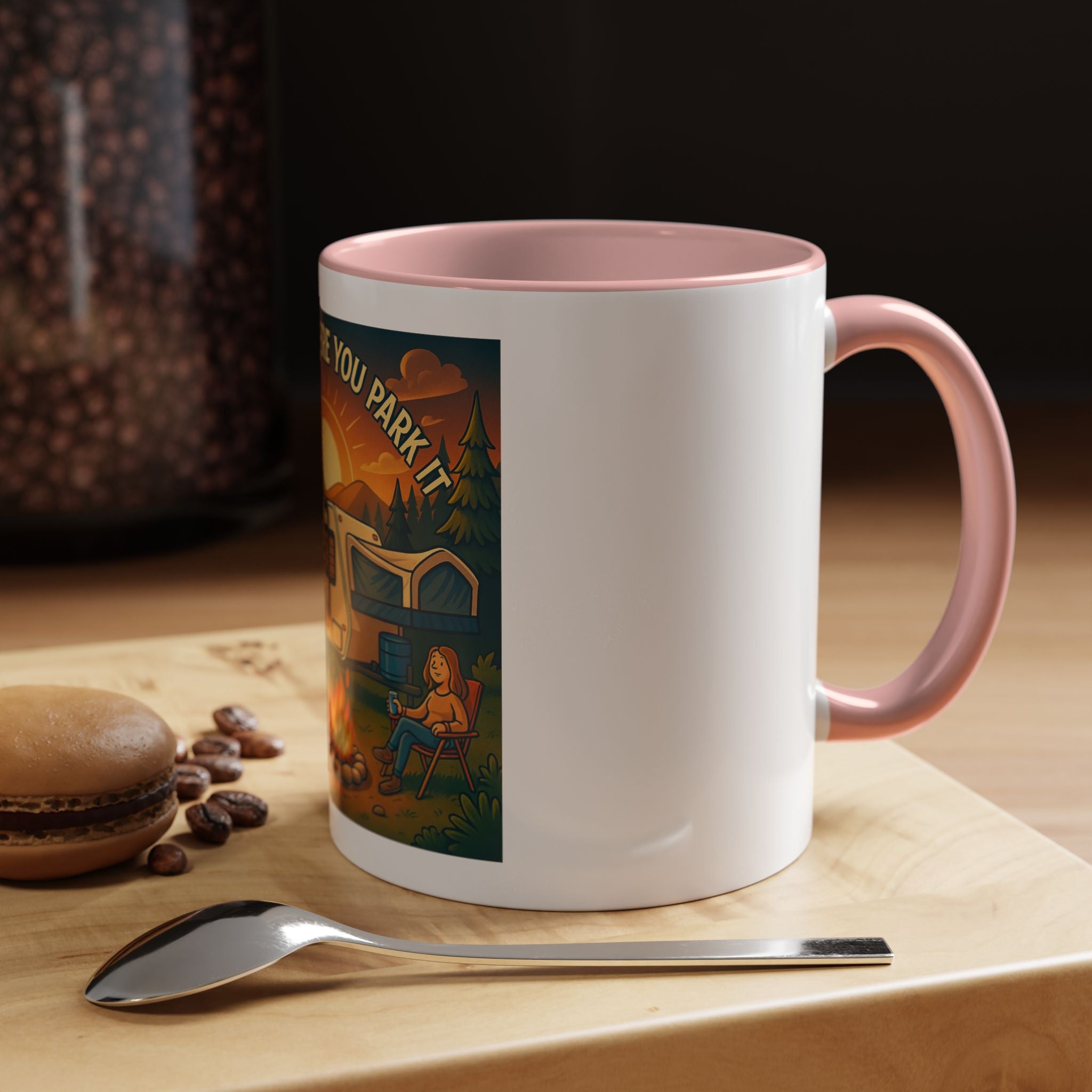 Camping Coffee Mug, Home is Where You Park It, RV Life Mug, Adventure Gift, Outdoor Enthusiast Drinkware