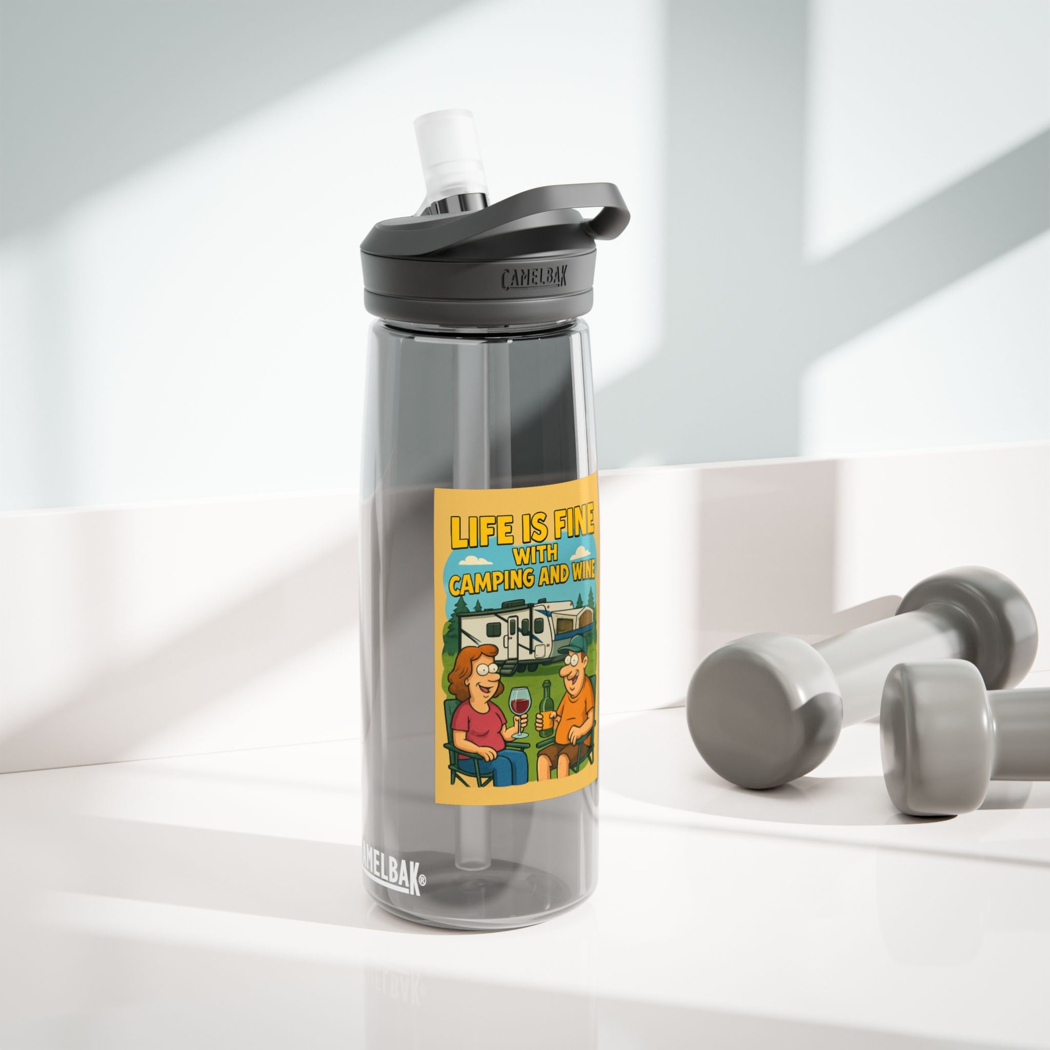 Camping & Wine Water Bottle, Outdoor Hydration, Gifts for Campers, Travel Bottle, Summer Adventures, Eco-Friendly Hydration