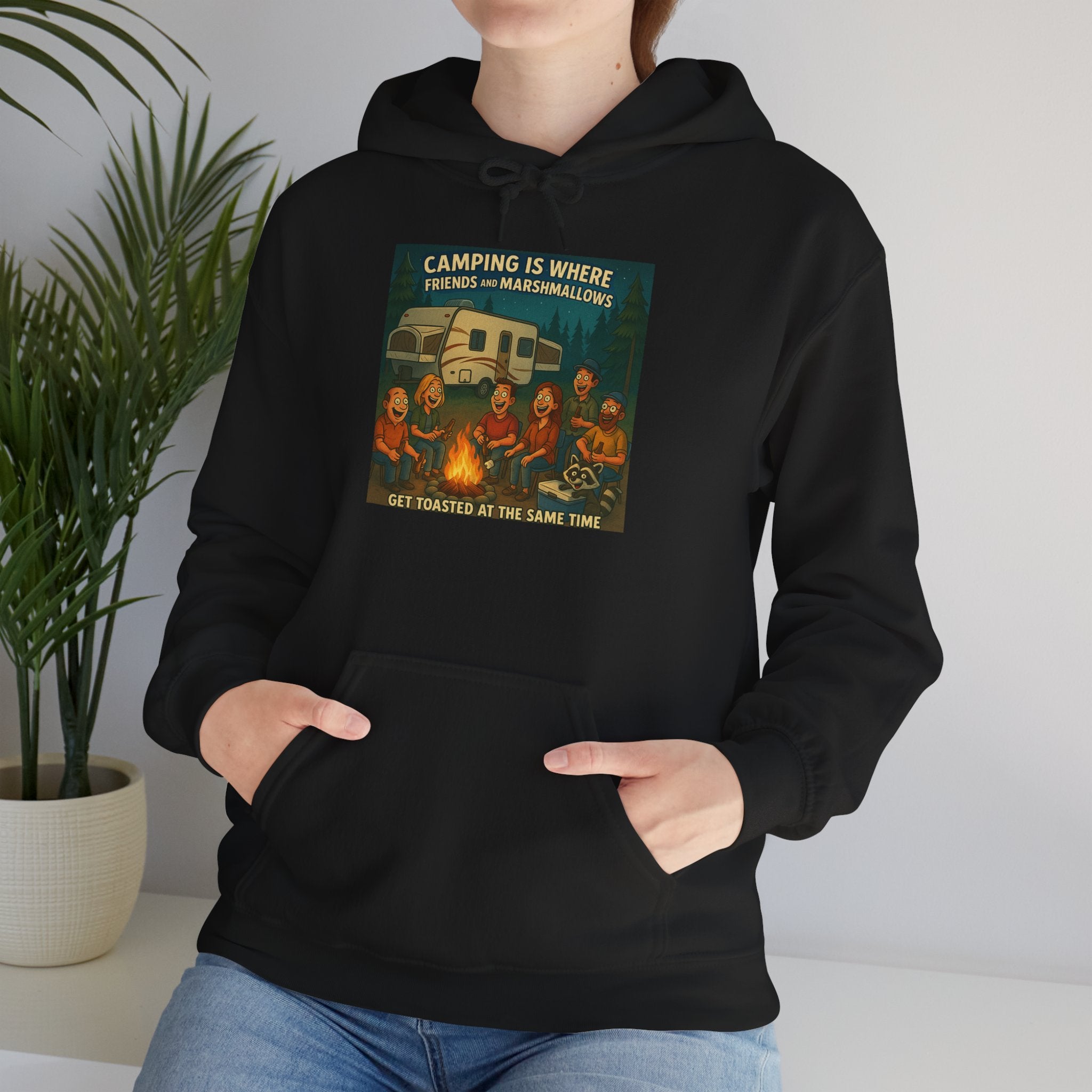 Vintage Camping Unisex Hooded Sweatshirt - Cozy Outdoor Lover Gift, Great for Campfire Nights, Adventure Apparel
