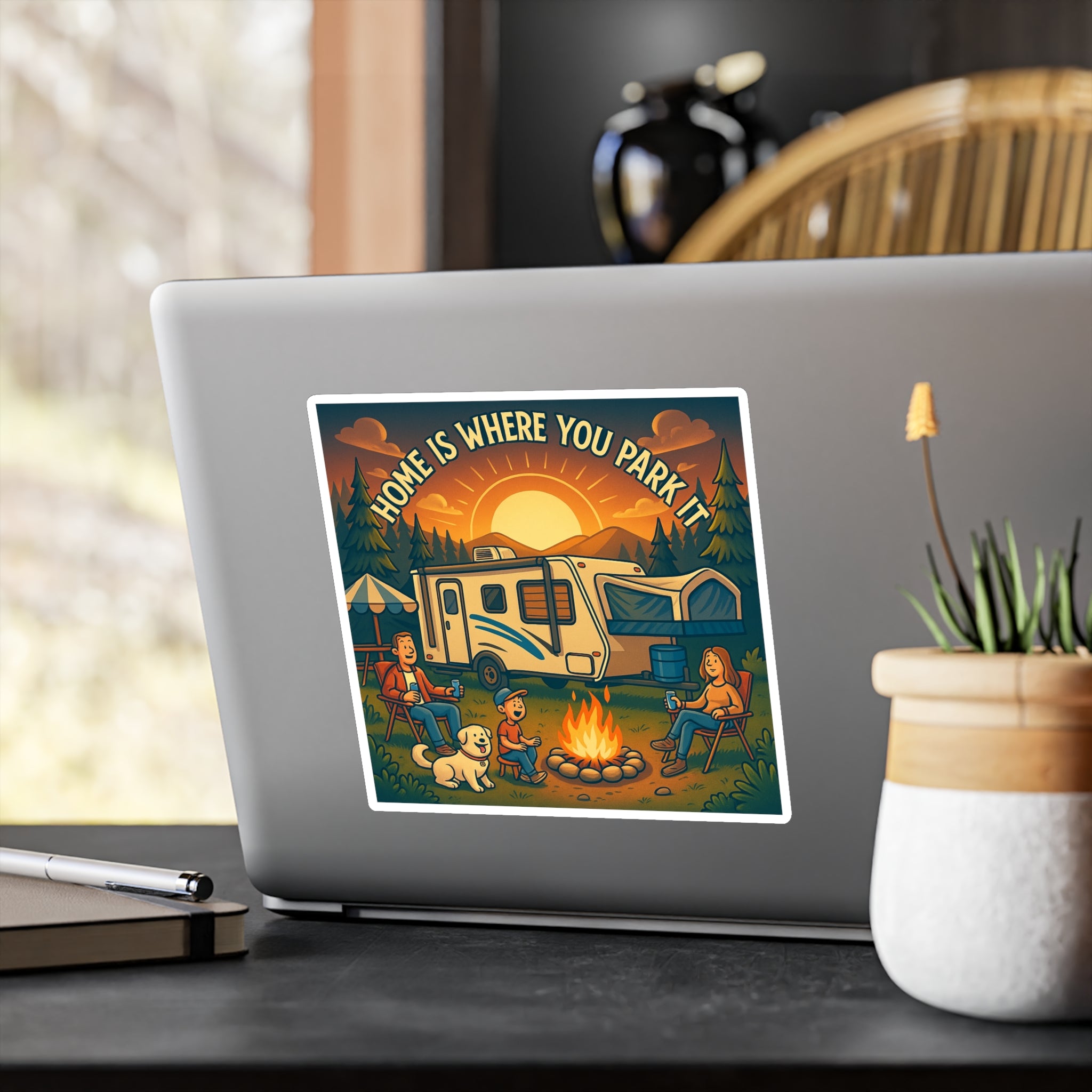 Home Is Where You Park It Vinyl Decals for RV Lovers, Outdoor Decor, Camping Stickers, Home Decor, Travel Memes