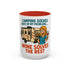 Camping Coffee Mug - Wine Solves the Rest - Fun Camper Mug for Nature Lovers, Gift for Adventurers, Travel Mug, Coffee Lover's Gift