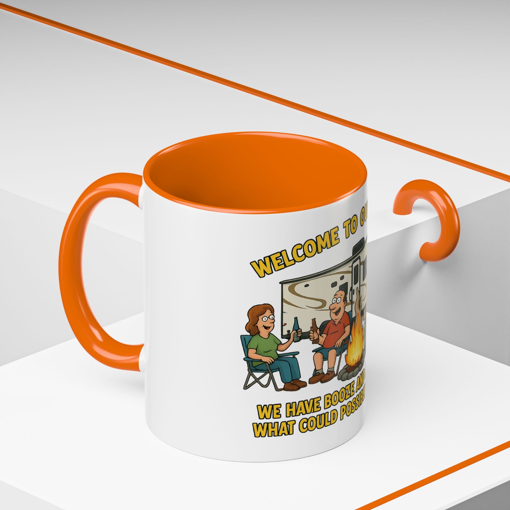 Cozy Firepit Mug | Ideal for Camping Lovers, Humorous Coffee Gifts, Outdoor Gatherings, Funny Kitchen Decor, Welcome Party Accessories