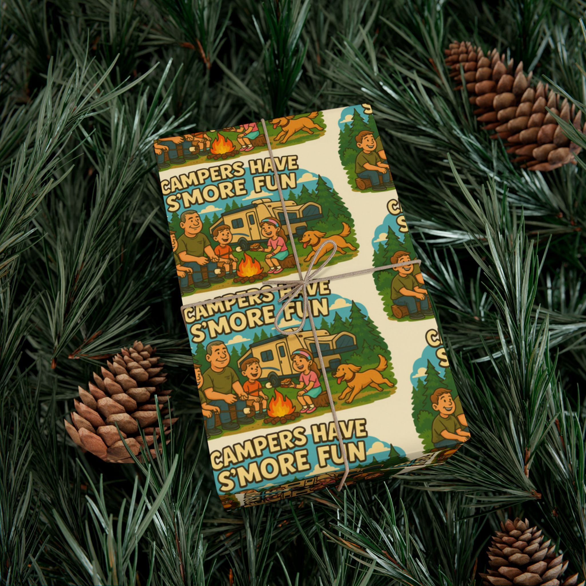 S'mores Camping Gift Wrap Paper