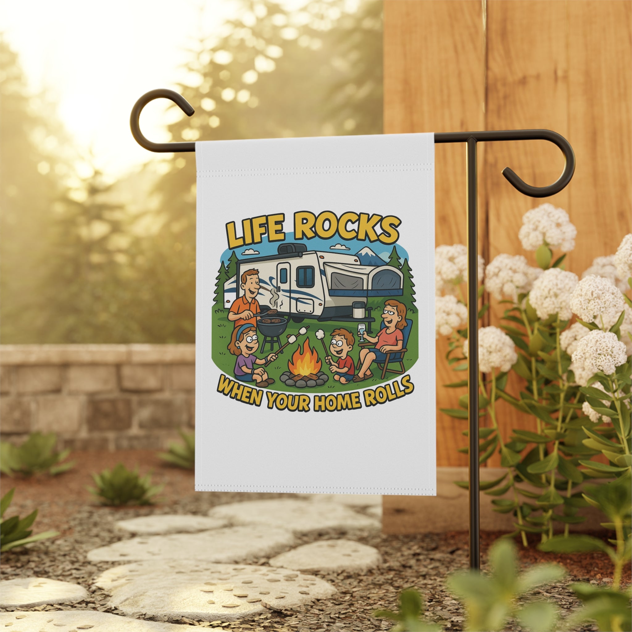 RV Life Garden Banner | Outdoor Decor, Camping Sign, Home Sweet Home, Garden Flag, Travel Enthusiast Gift
