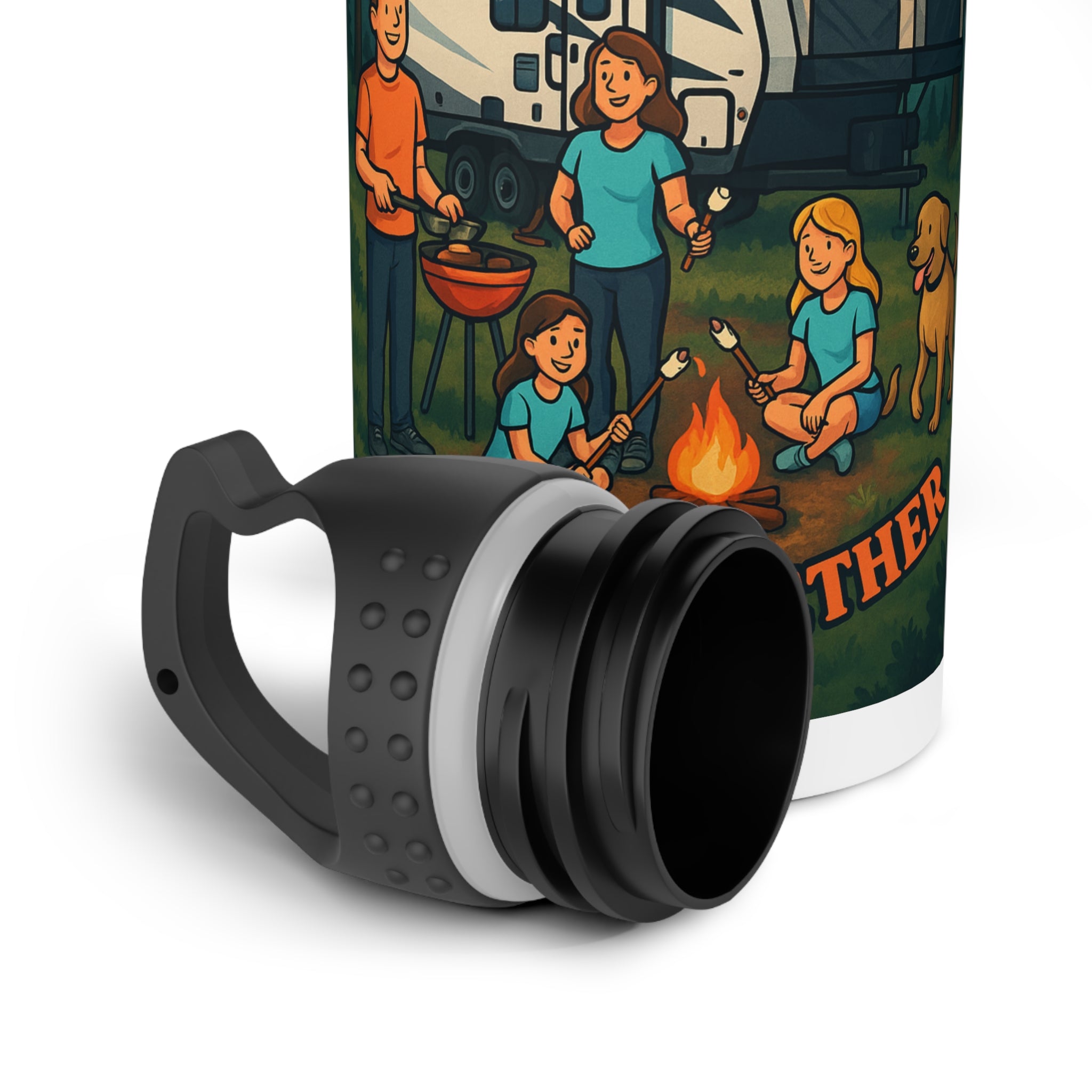 Family Camping Stainless Steel Water Bottle, Outdoor Adventure Hydration, Gift for Campers, Family Reunion, Travel Mugs