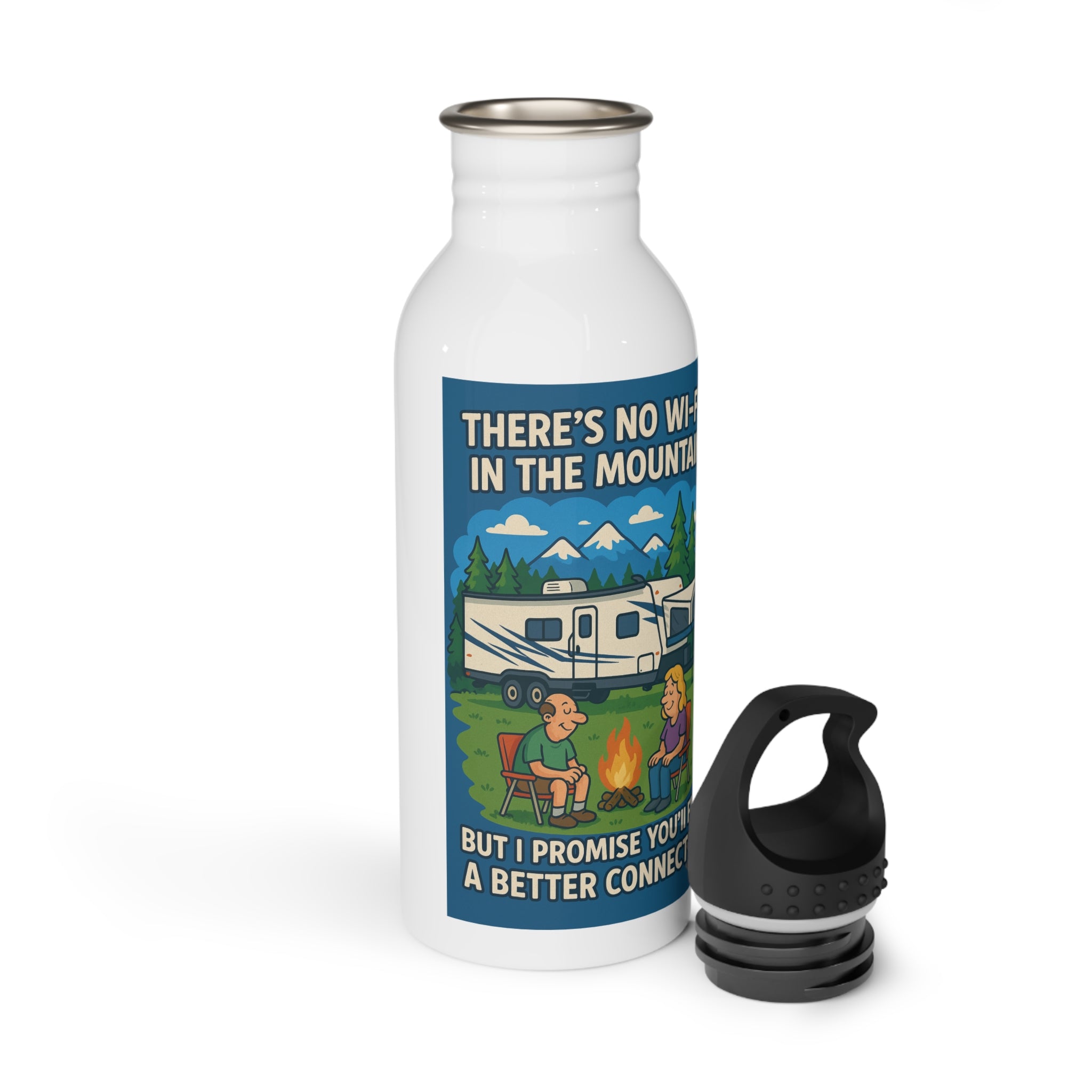 Outdoor Adventure Water Bottle - Camping Gear, Hiking Supplies, Eco-Friendly Drinkware, Portable Flask, Gift for Nature Lovers