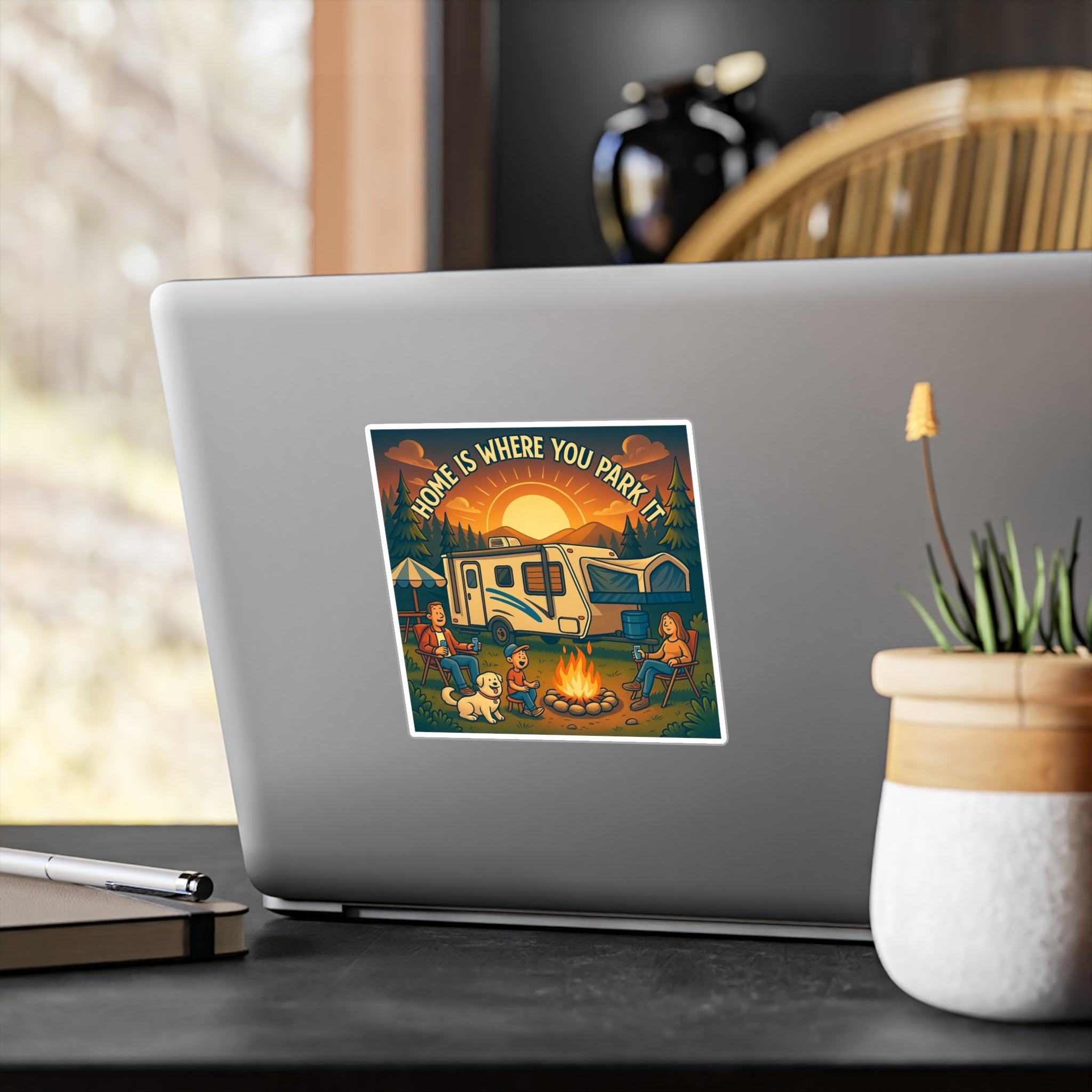 Home Is Where You Park It Vinyl Decals for RV Lovers, Outdoor Decor, Camping Stickers, Home Decor, Travel Memes