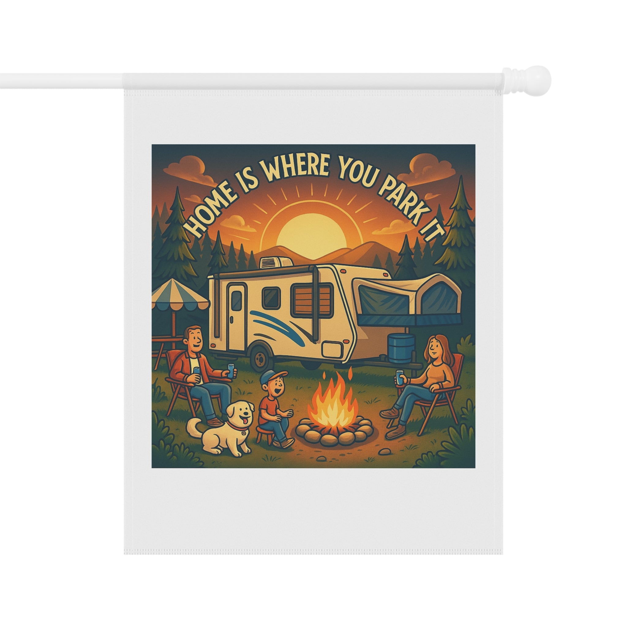 Cozy Camping Banner, Home Decor, Garden Flag, RV Life Decoration, Outdoor Welcome Sign, Camping Lovers Gift