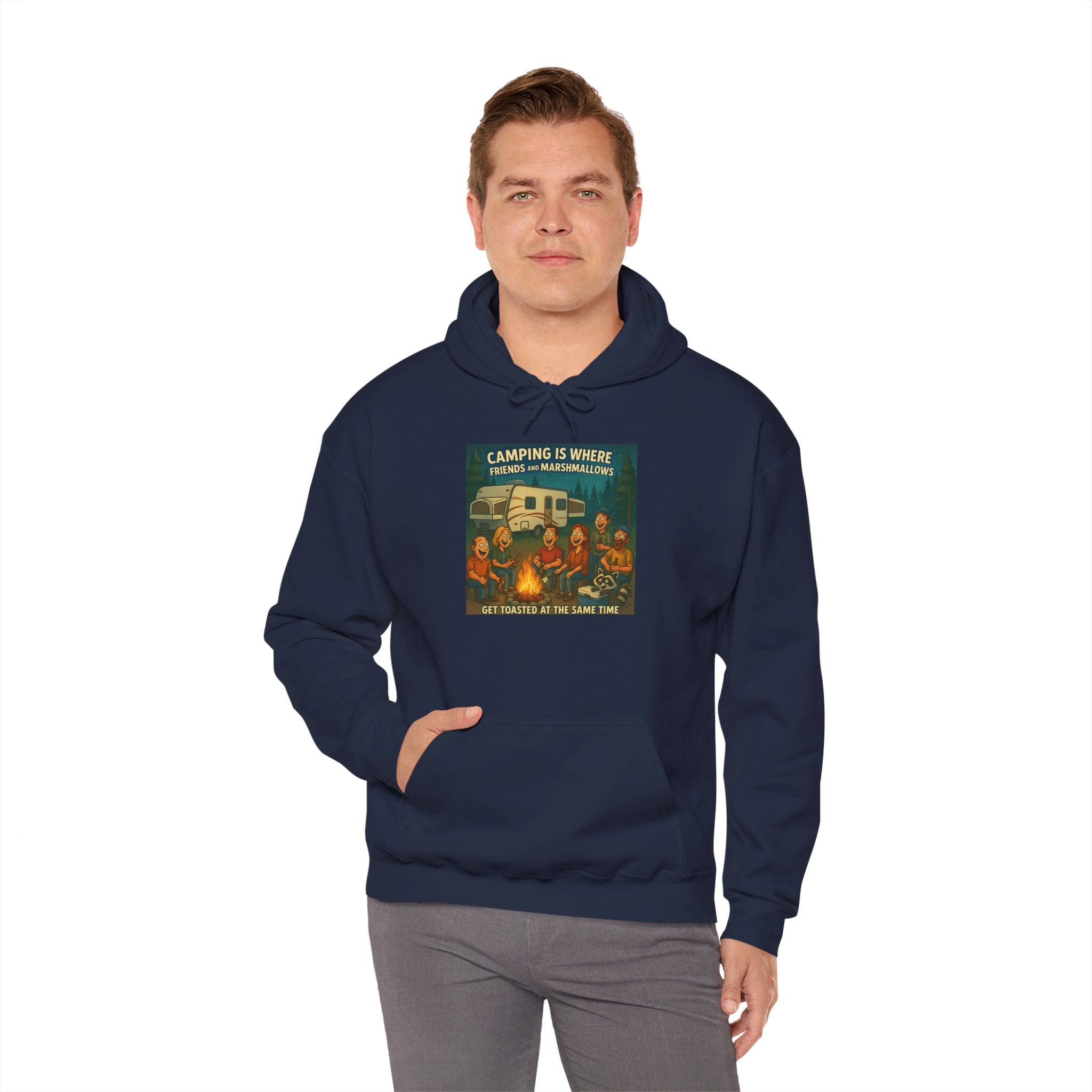 Vintage Camping Unisex Hooded Sweatshirt - Cozy Outdoor Lover Gift, Great for Campfire Nights, Adventure Apparel