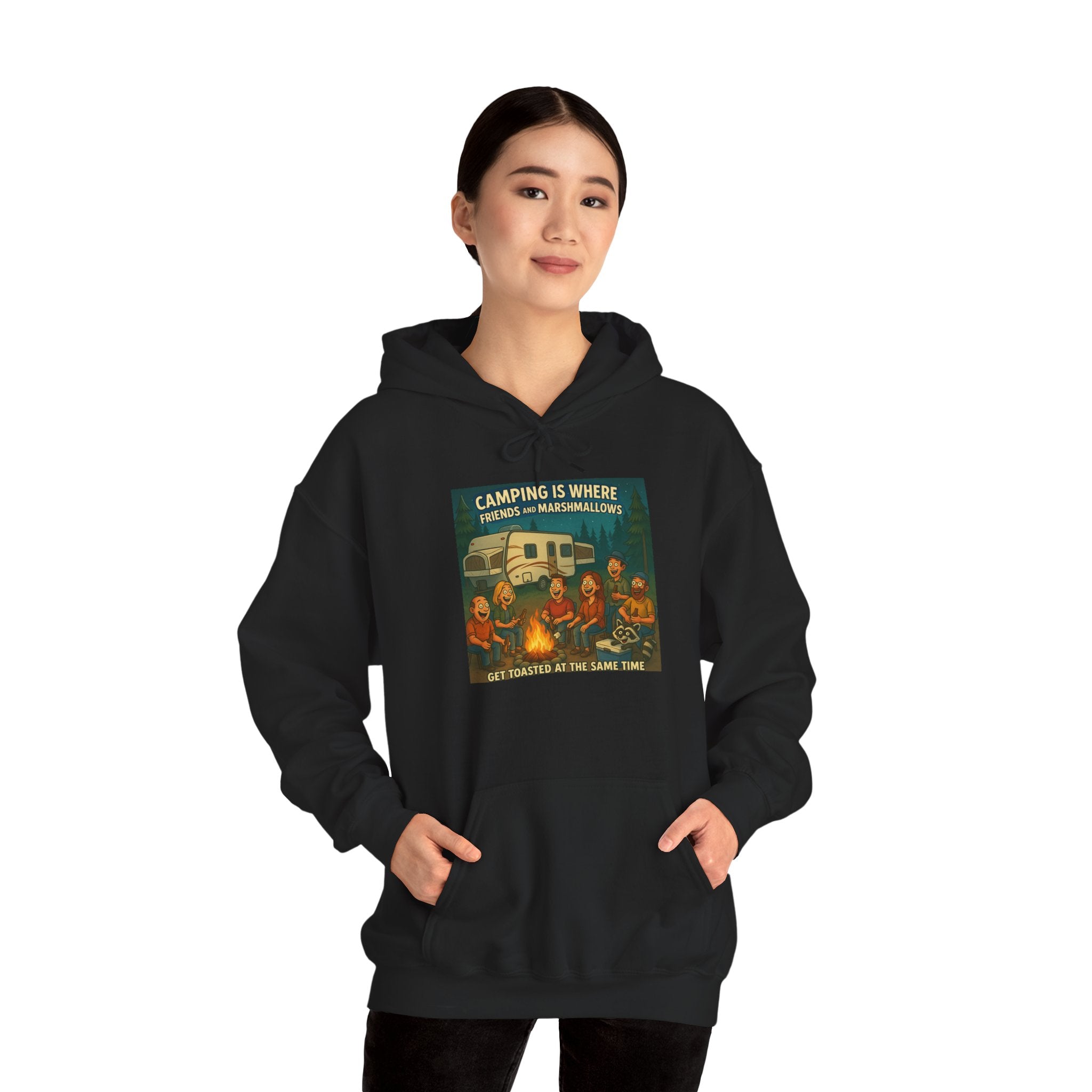 Vintage Camping Unisex Hooded Sweatshirt - Cozy Outdoor Lover Gift, Great for Campfire Nights, Adventure Apparel