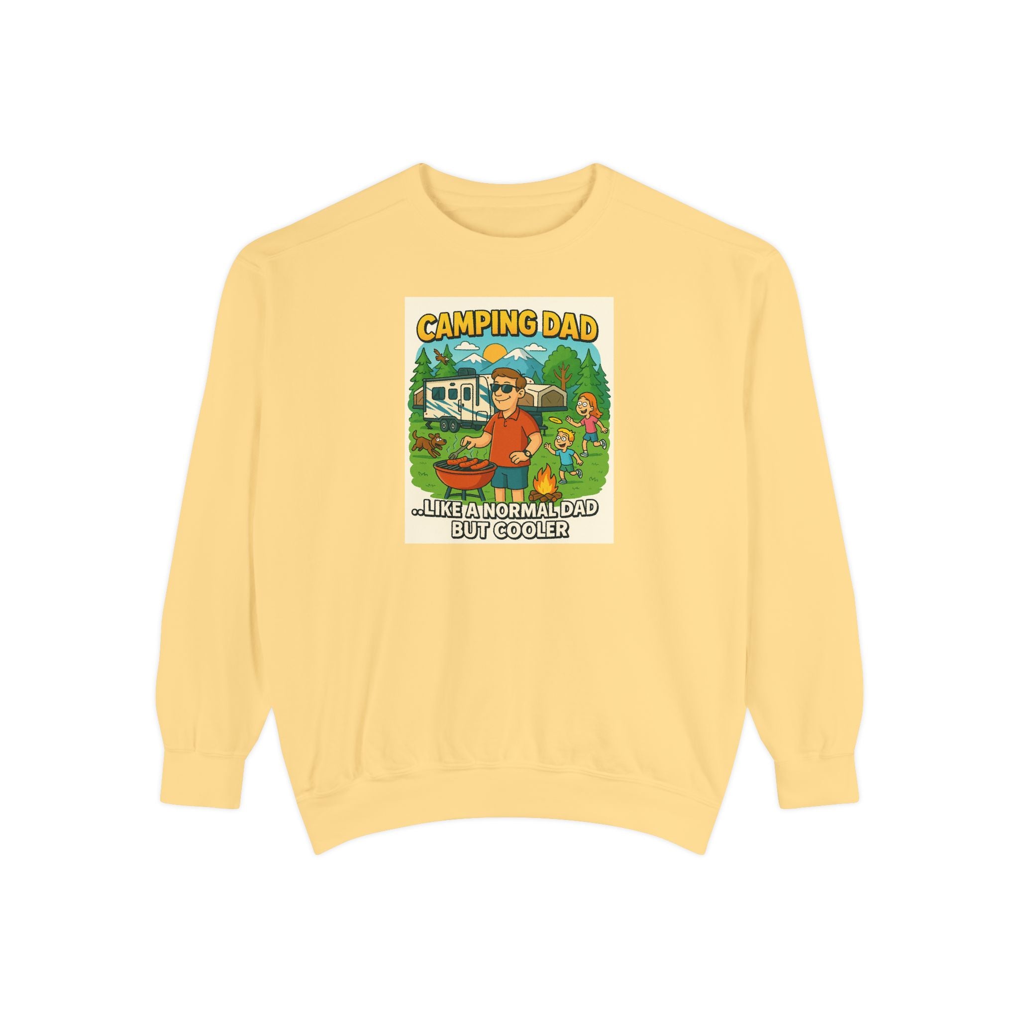 Camping Dad Unisex Garment-Dyed Sweatshirt