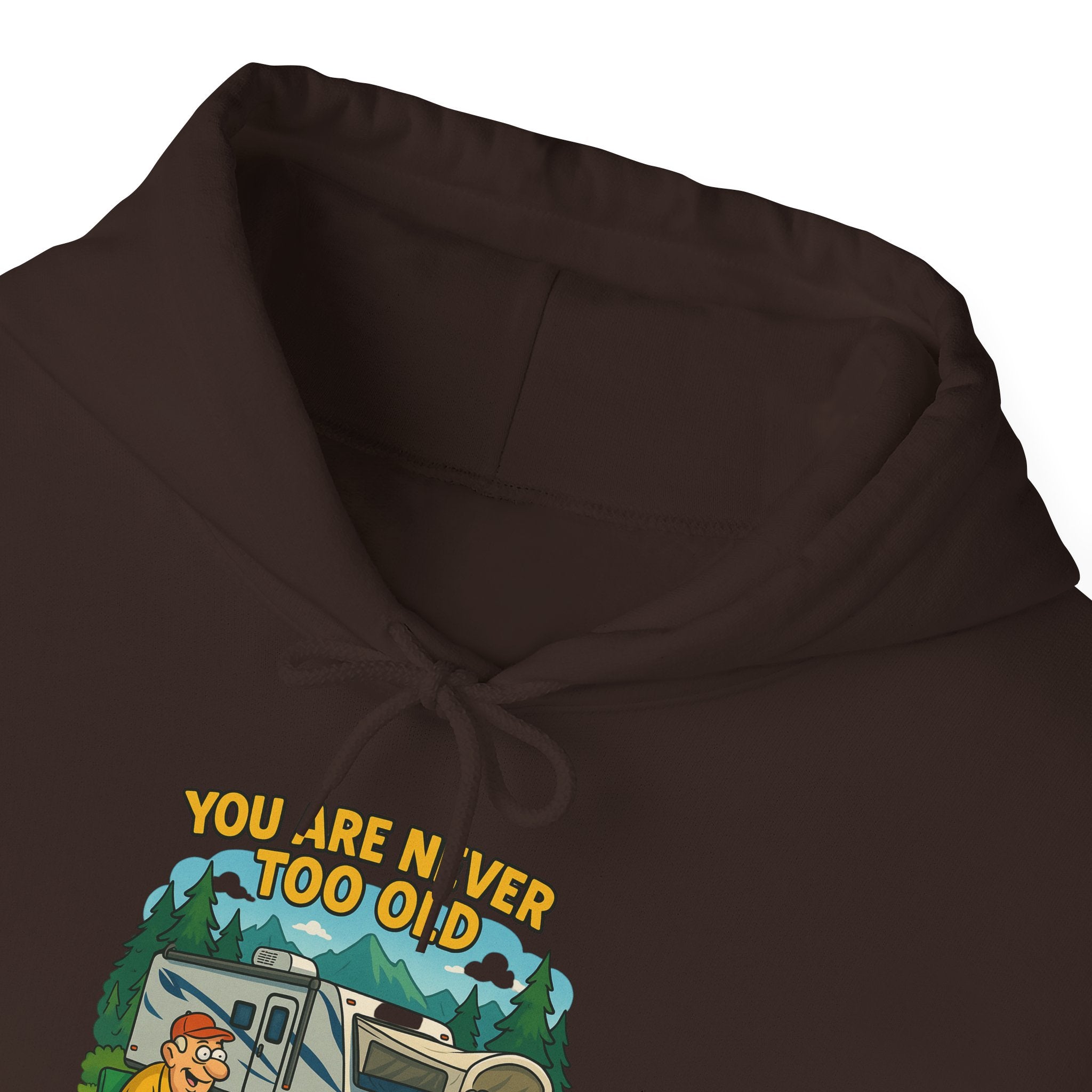 Campfire Adventure Hoodie - 'You Are Never Too Old to Play' Sweatshirt
