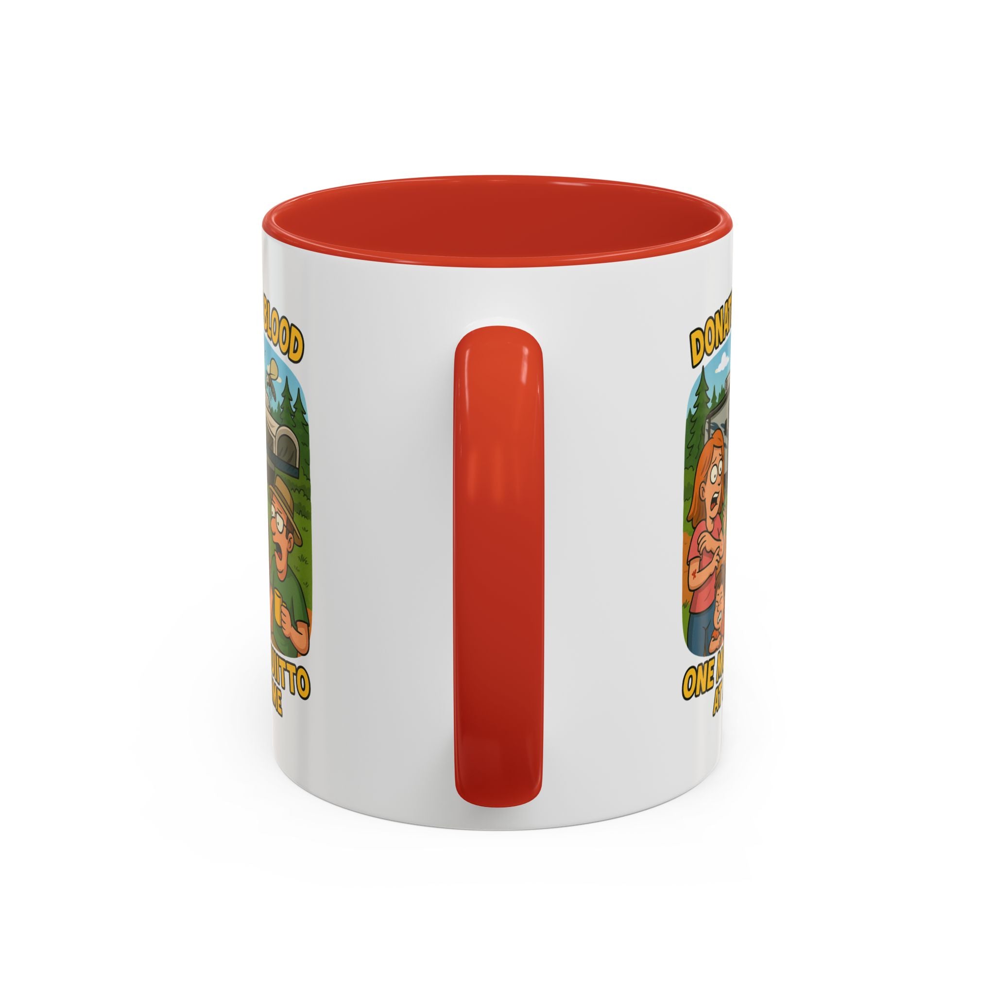 Donating Blood Coffee Mug with Fun Cartoon Design, Unique Gift for Nurses, Healthcare Workers, Humorous Office Mug, Blood Donation Awareness