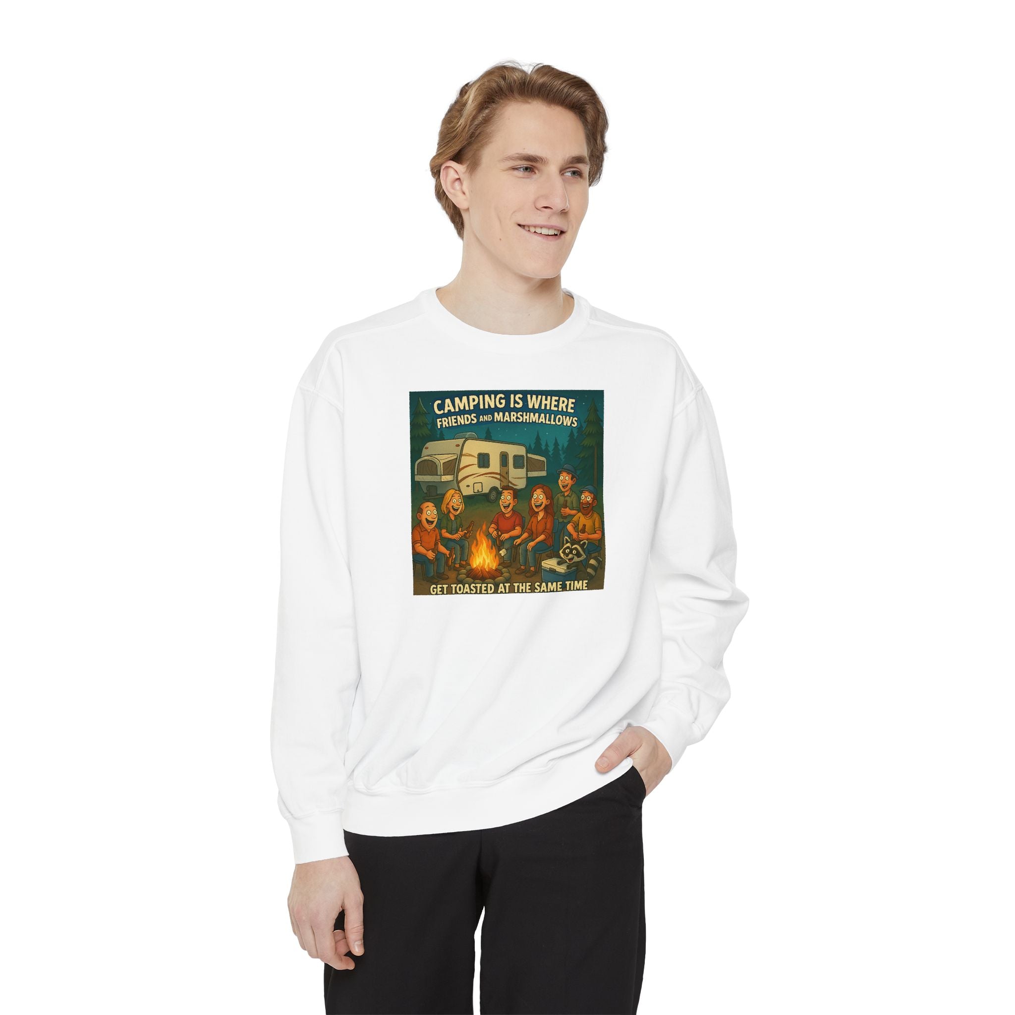 Camping Vibes Sweatshirt, Cozy Unisex Garment-Dyed Sweatshirt for Outdoor Lovers, Perfect for Campfires, Gifts, Nature Lovers, [...]