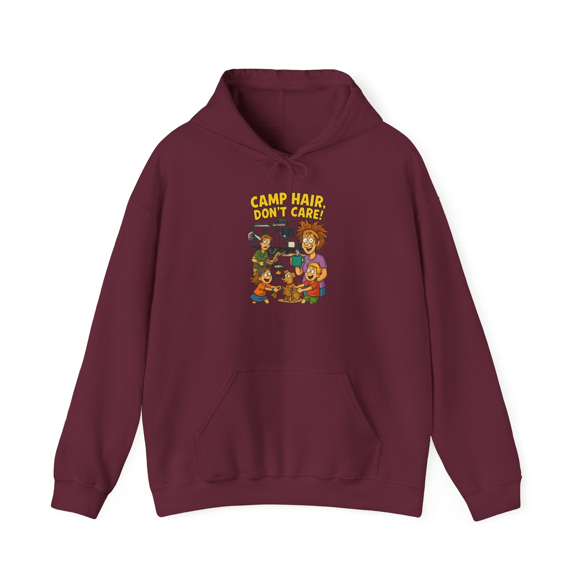 Camp Vibes Unisex Hooded Sweatshirt - Cozy, Funny Gift, Summer Nights, Outdoor Adventure, Camping Apparel