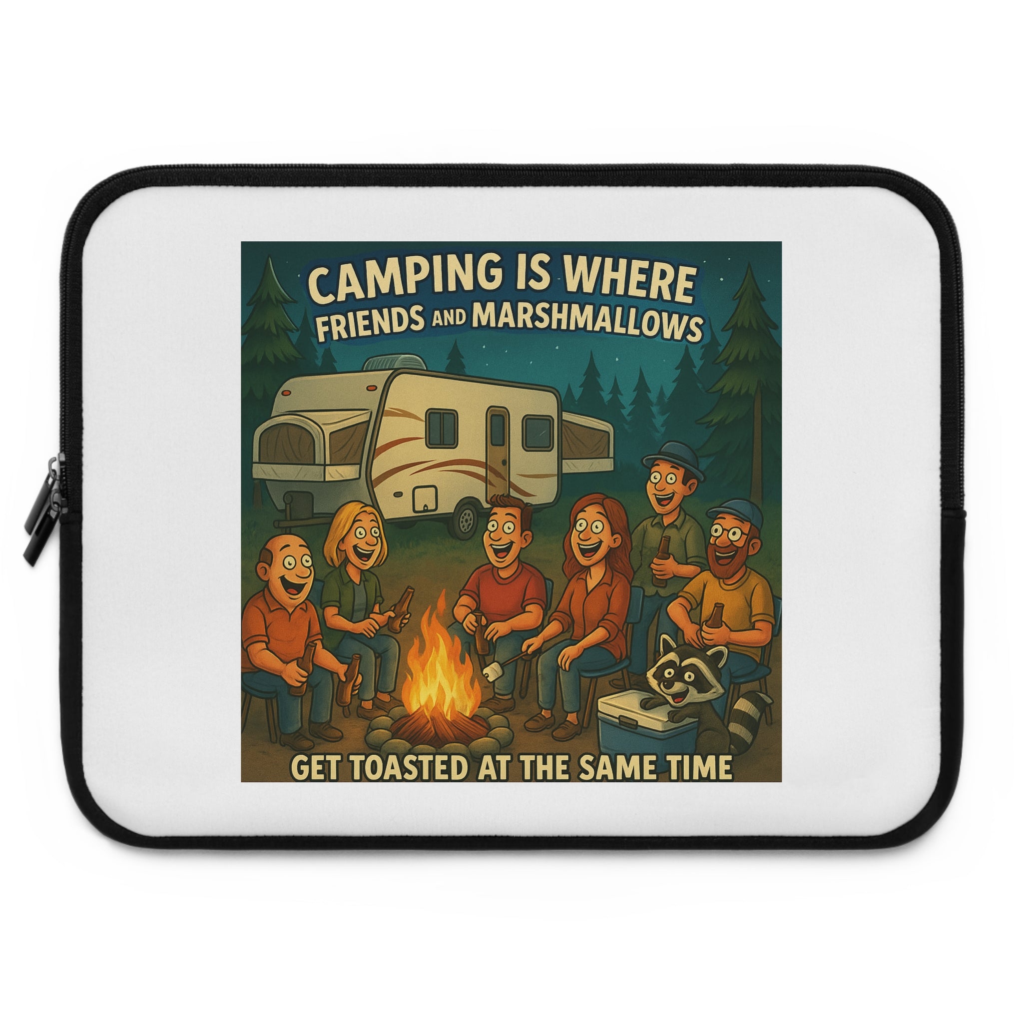 Camping-Themed Laptop Sleeve, Perfect for Nature Lovers, Get Toasted at the Same Time, Ideal Gift for Campers, Outdoor Enthusiasts, [...]