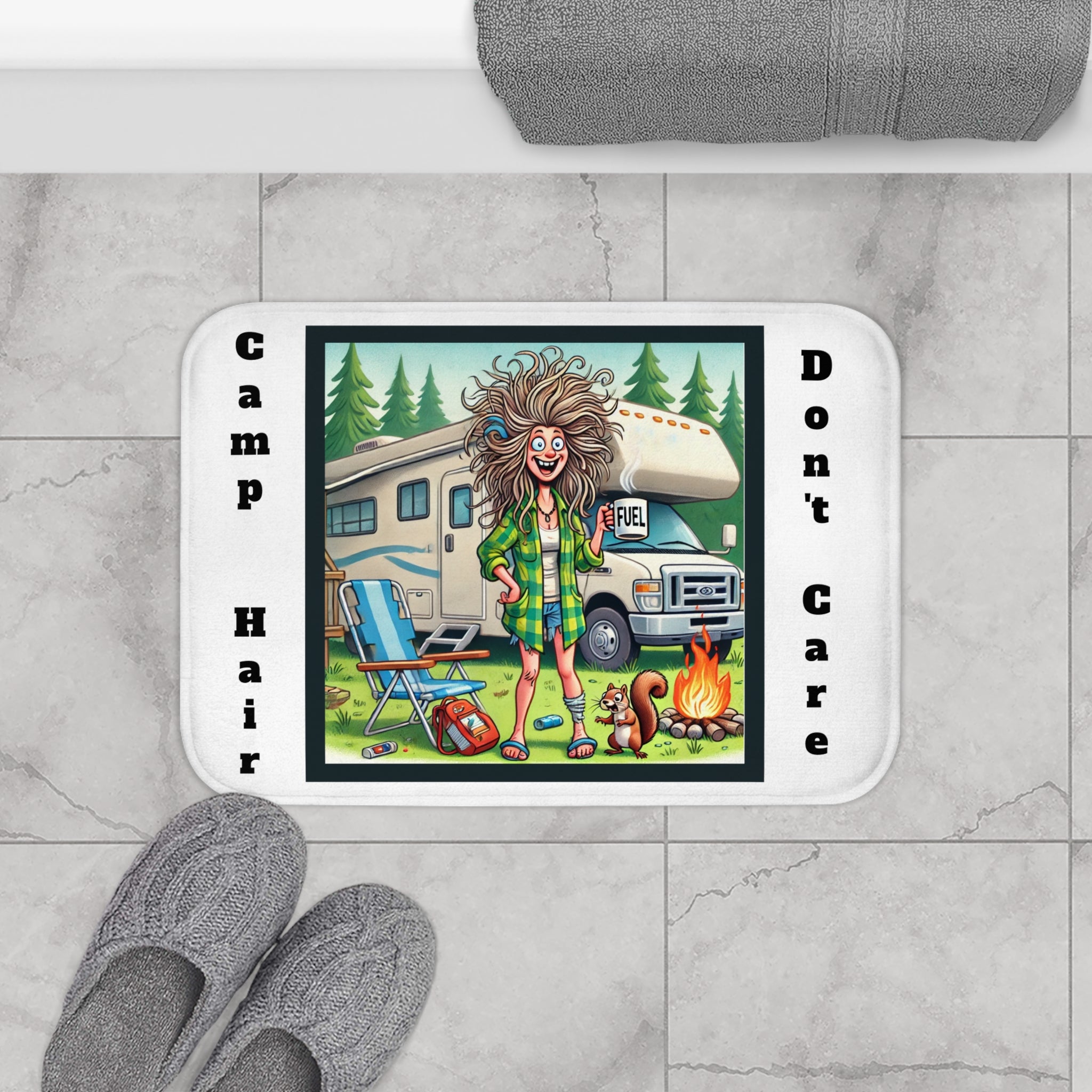 Bath Mat - Camp hair, don't care