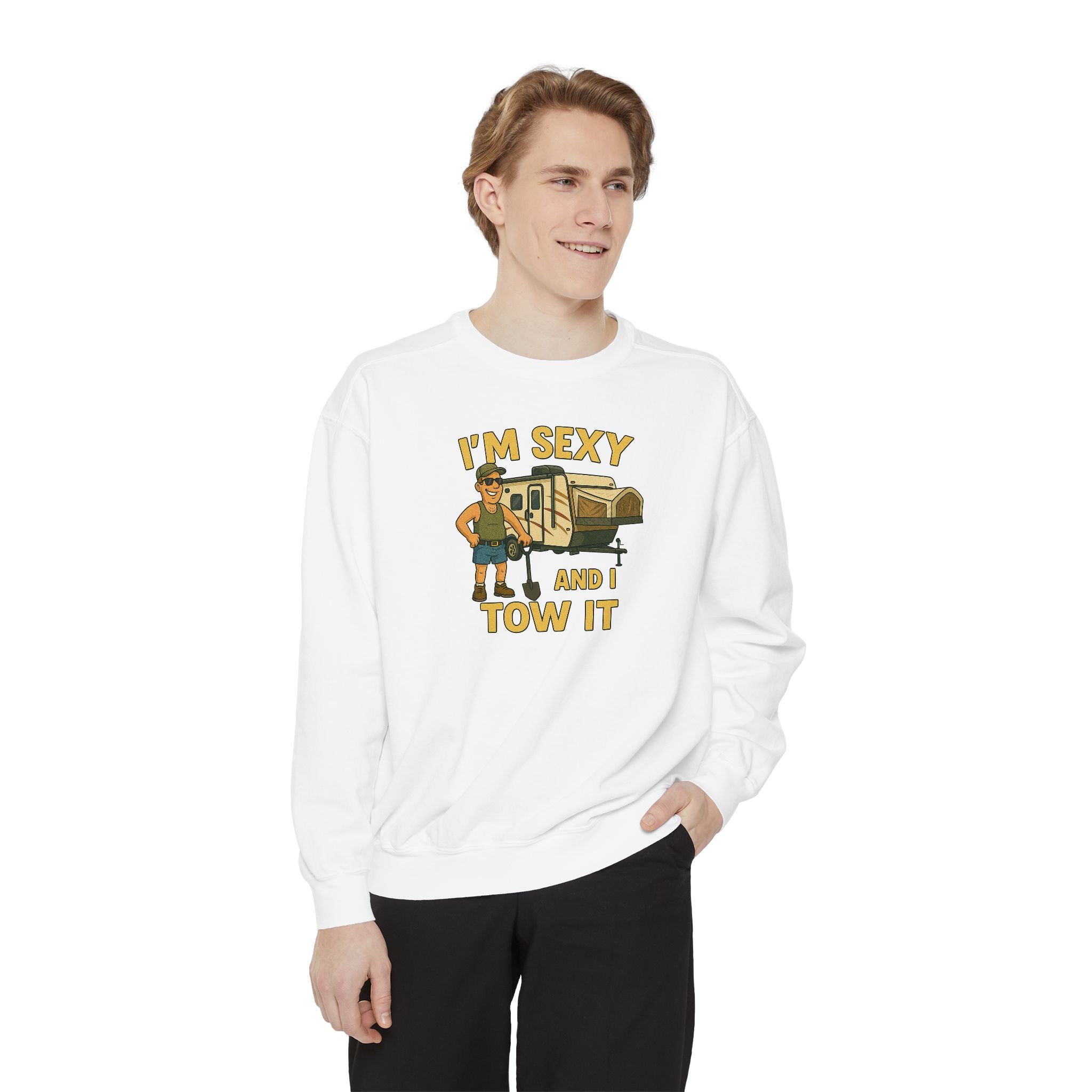 Funny Tow Truck Sweatshirt, Unisex Garment-Dyed Pullover, Casual Gift for Drivers, Trucking Humor Apparel, Cozy Fall Outfit, Perfect [...]