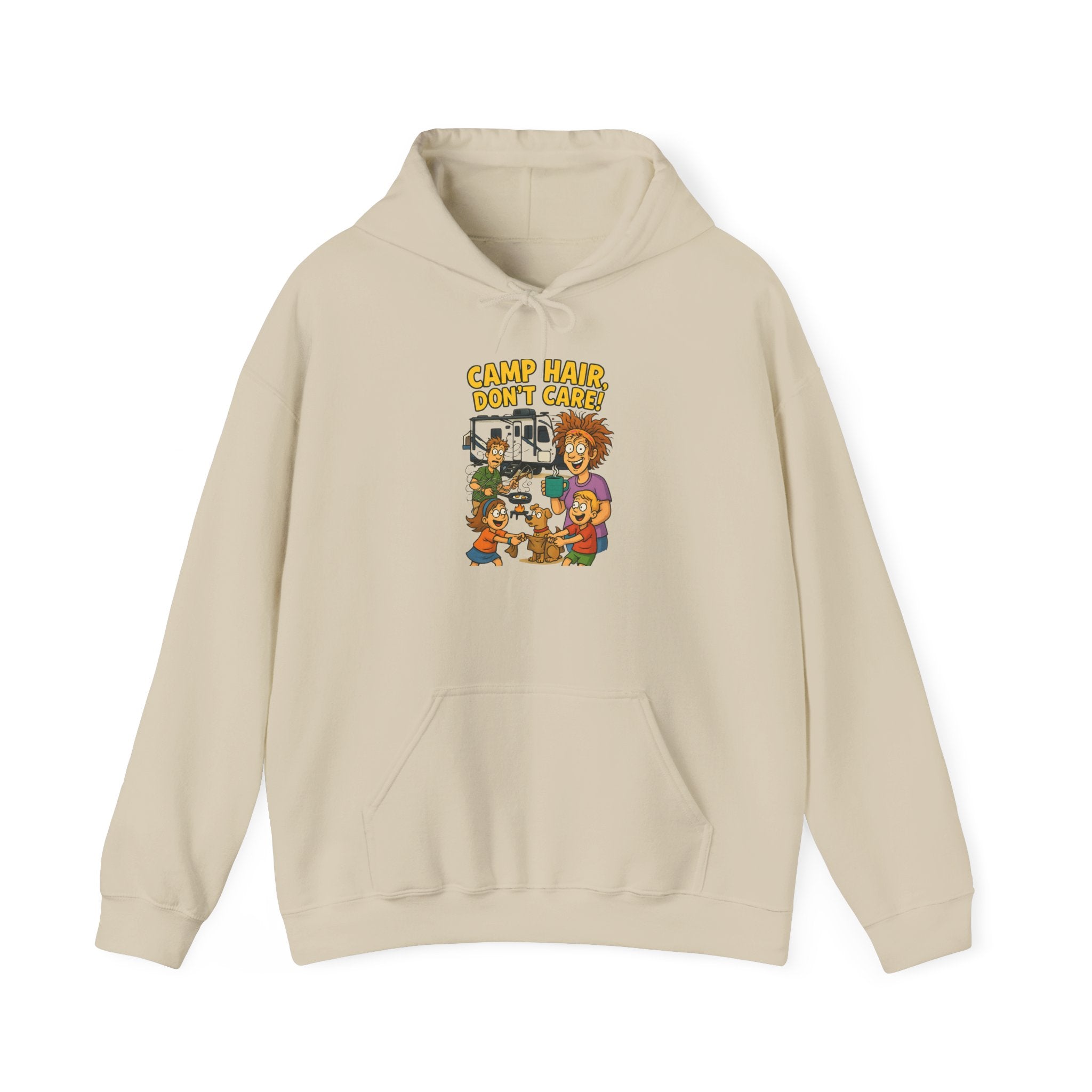 Camp Vibes Unisex Hooded Sweatshirt - Cozy, Funny Gift, Summer Nights, Outdoor Adventure, Camping Apparel
