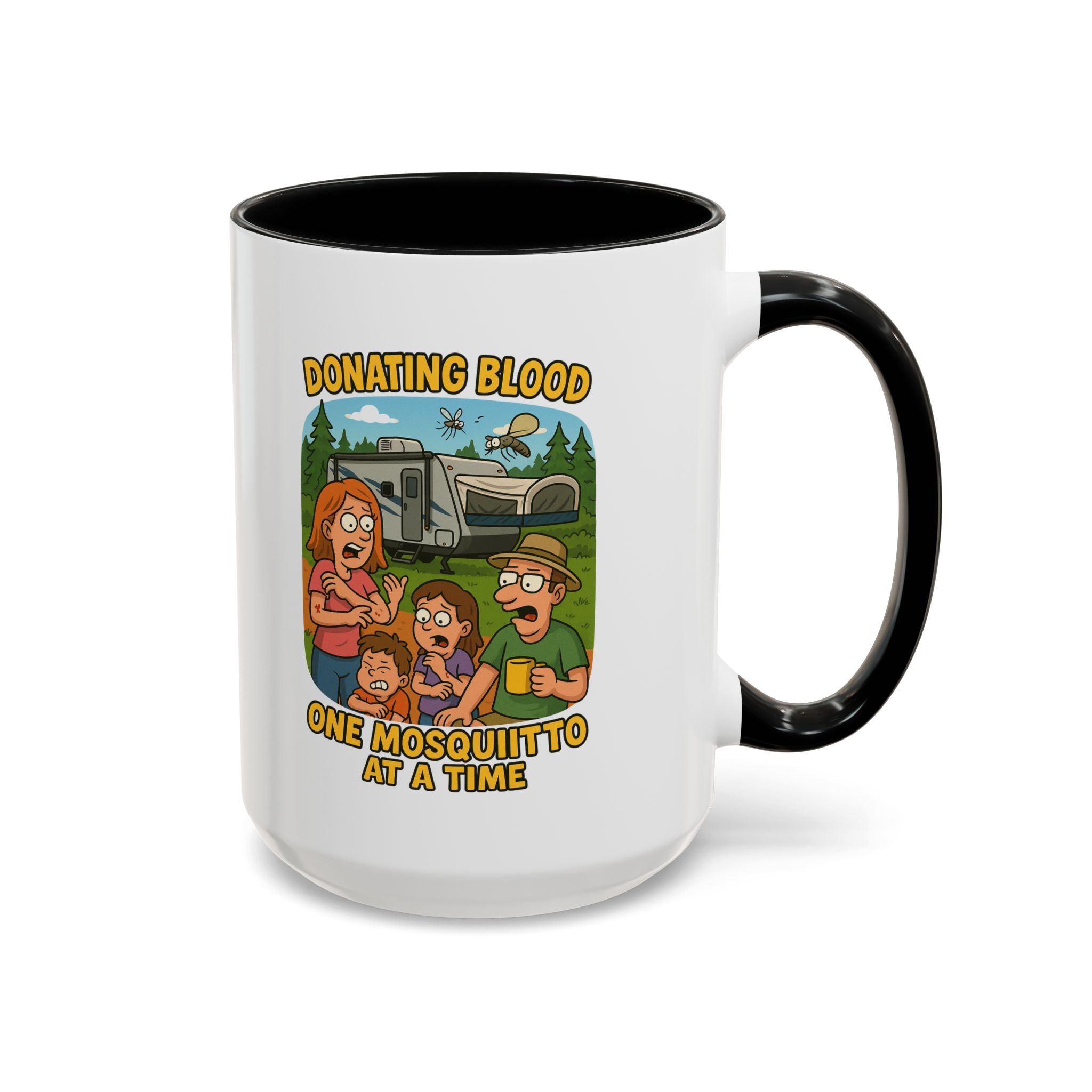 Donating Blood Coffee Mug with Fun Cartoon Design, Unique Gift for Nurses, Healthcare Workers, Humorous Office Mug, Blood Donation Awareness